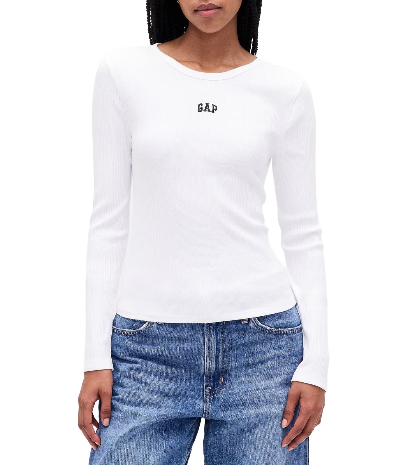 Modern Rib Logo Crop T-Shirt