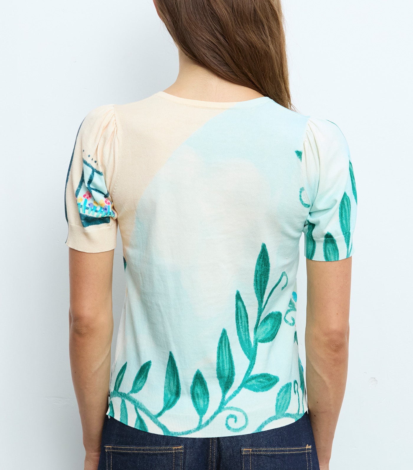 Short Sleeve Knit Multicolor