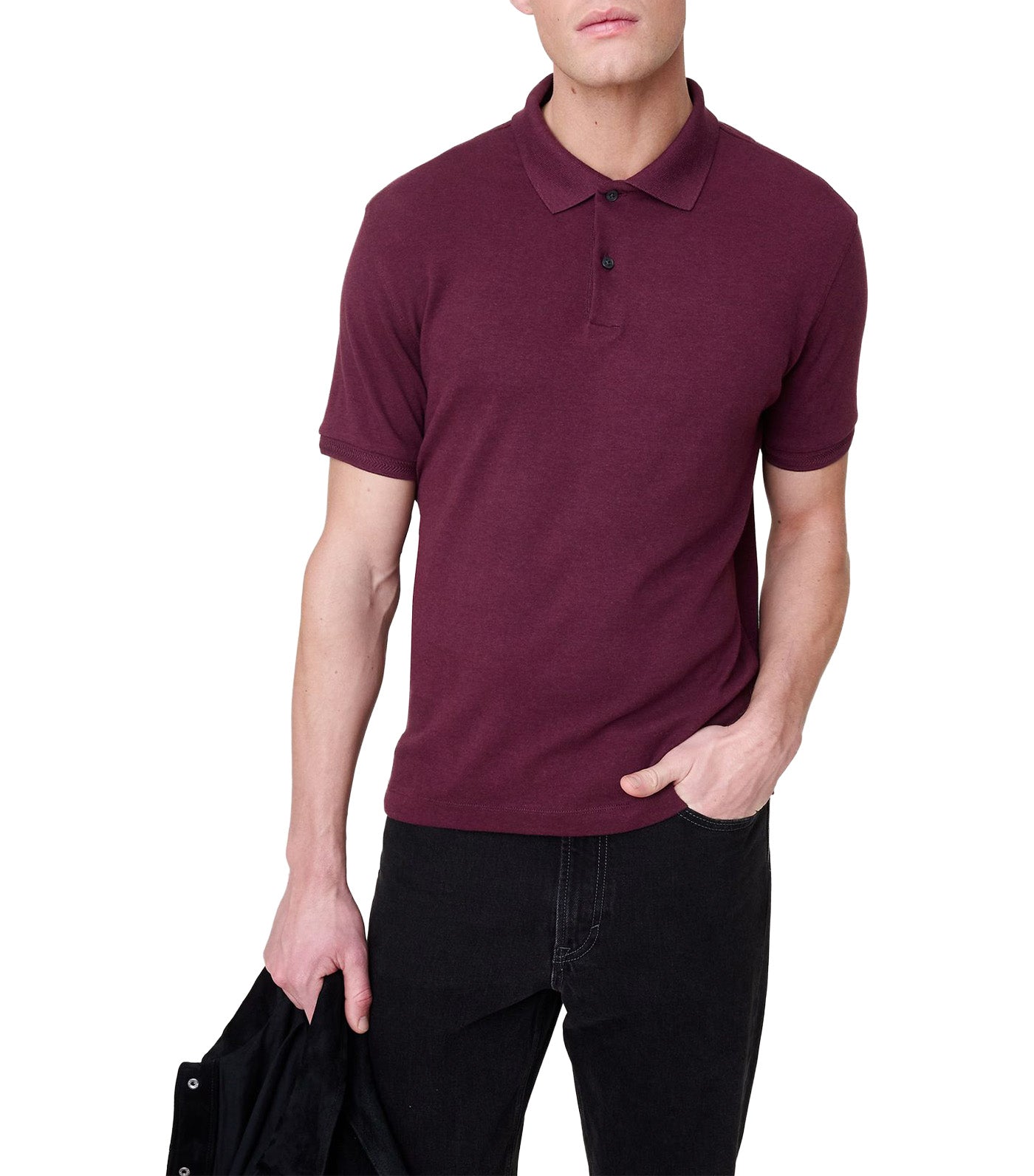 Banana Republic Luxury-Touch Polo Fig Pie