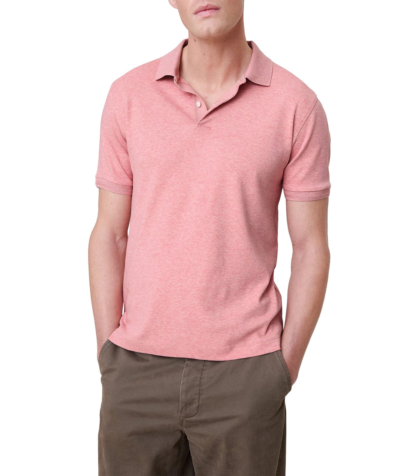 Banana Republic Luxury-Touch Polo Tawny Rose Heather