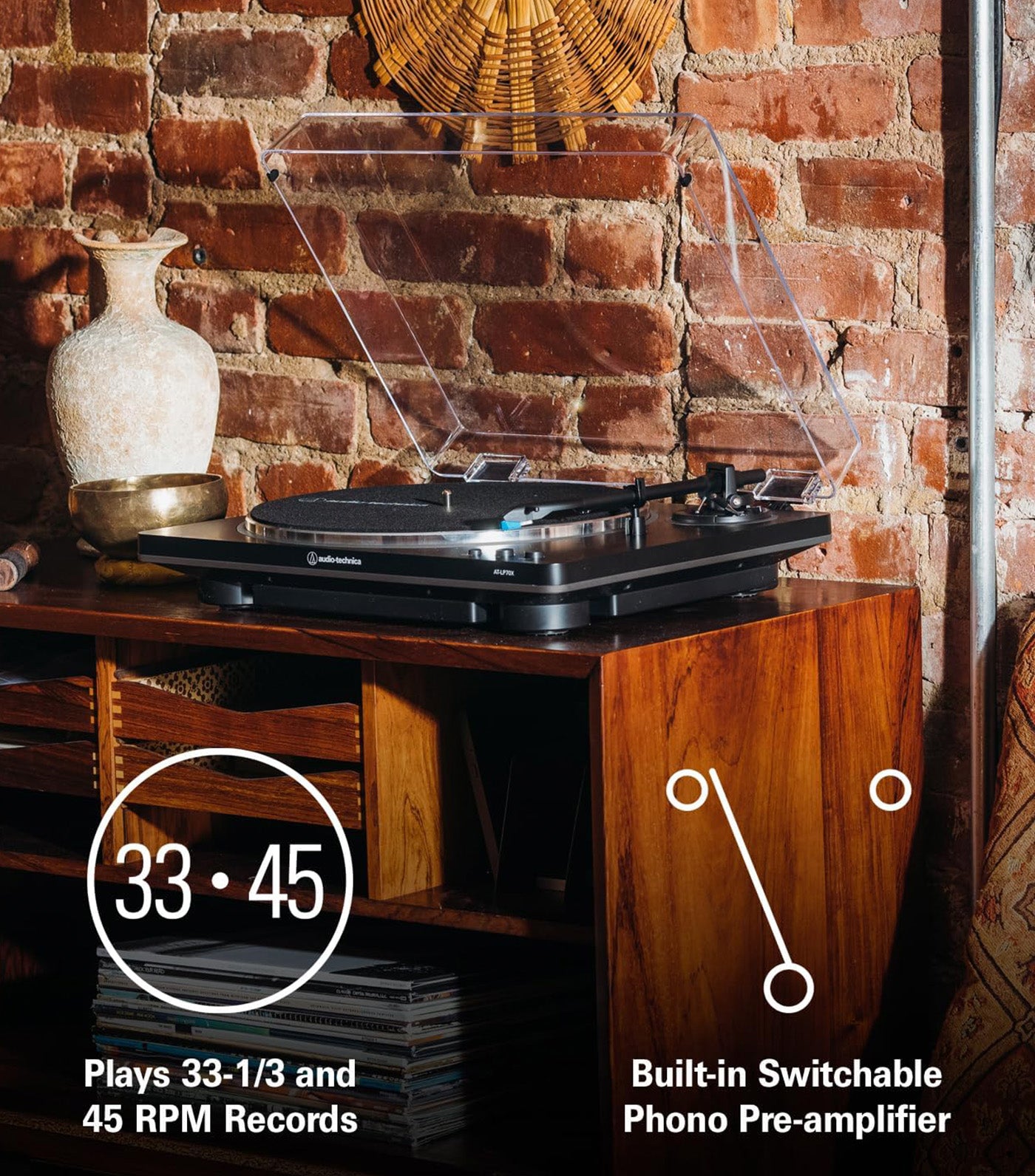 Fully Automatic Wireless Belt-Drive Turntable Black/Bronze