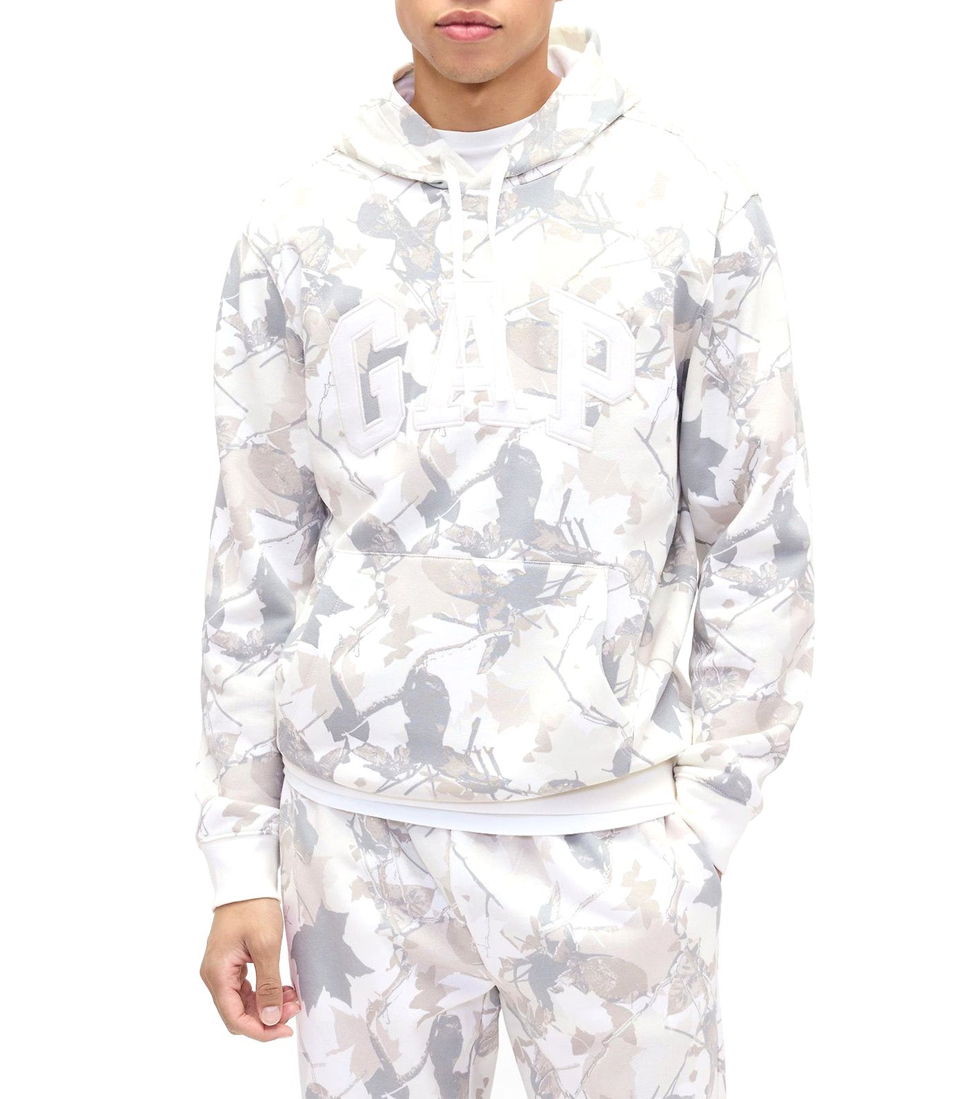 Relaxed Logo Hoodie Gray Camo