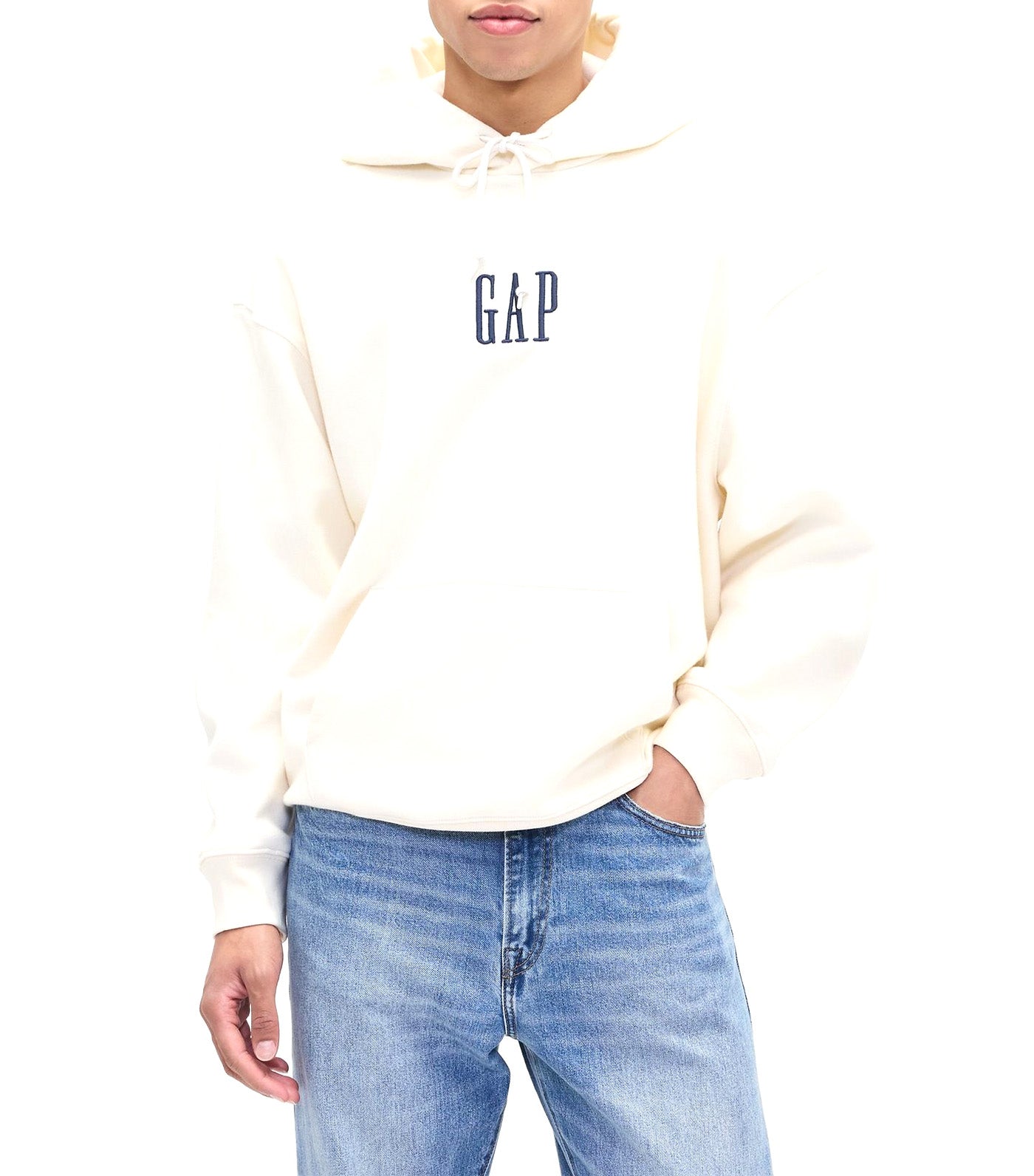 Vintage Soft Oversized Mini-Logo Hoodie
