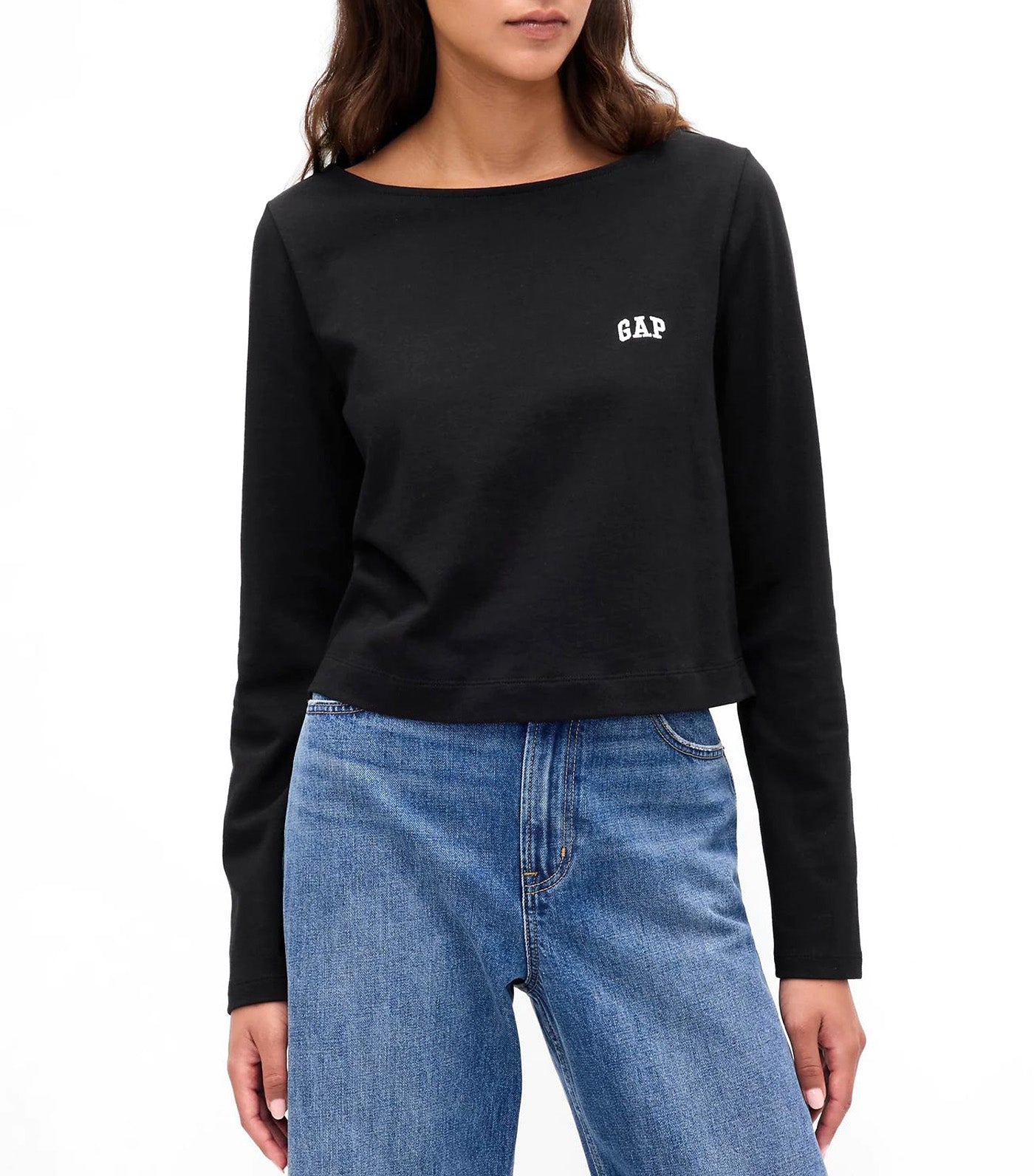 Organic Cotton Vintage Soft Heavyweight Crop Logo T-Shirt