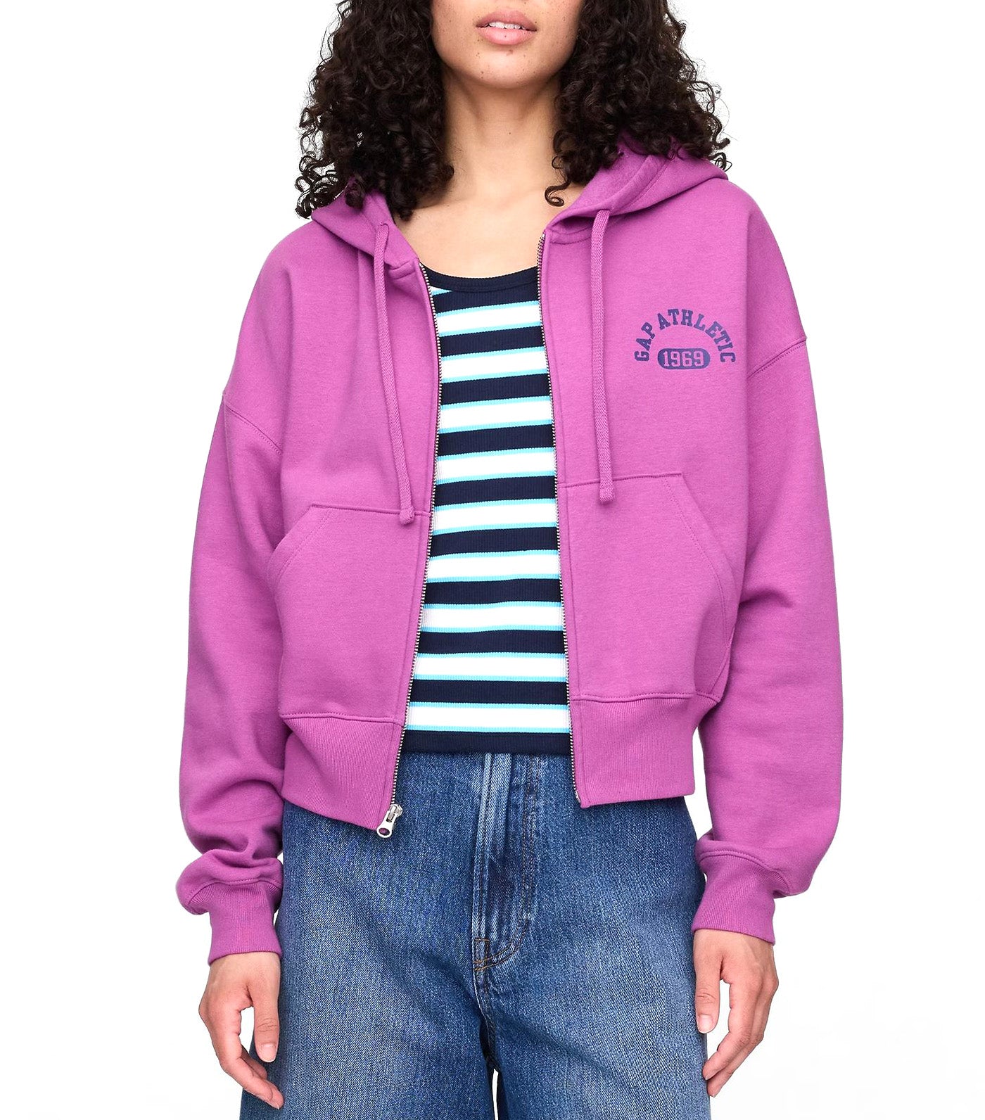 GAP Oversized Graphic Hoodie Cattleya Orchid