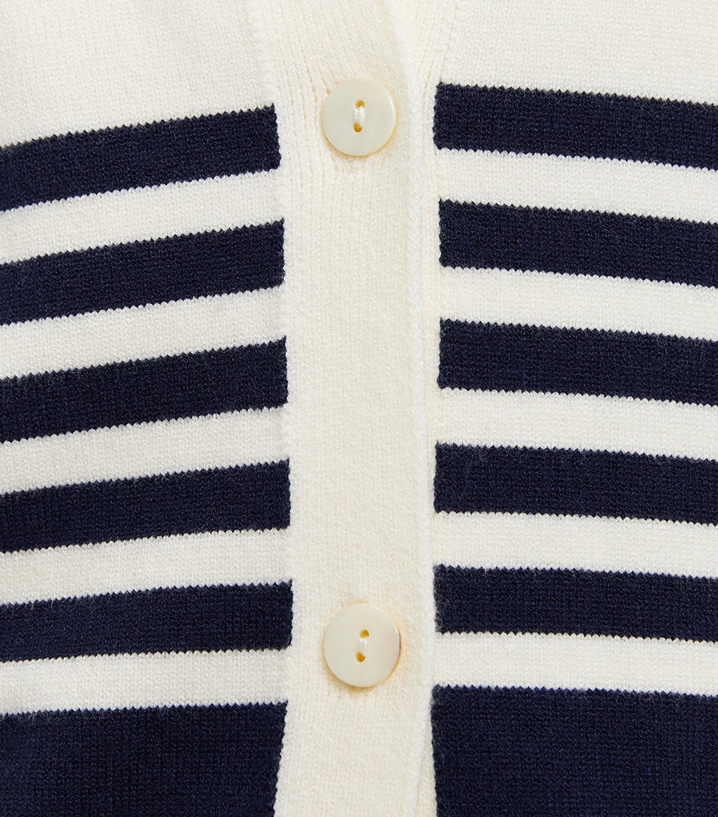 Striped Cardigan Navy/White