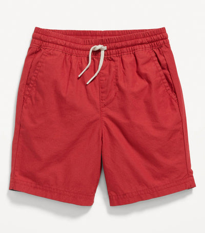 Unisex Cotton Poplin Pull-On Shorts for Toddler - Tomato Juice