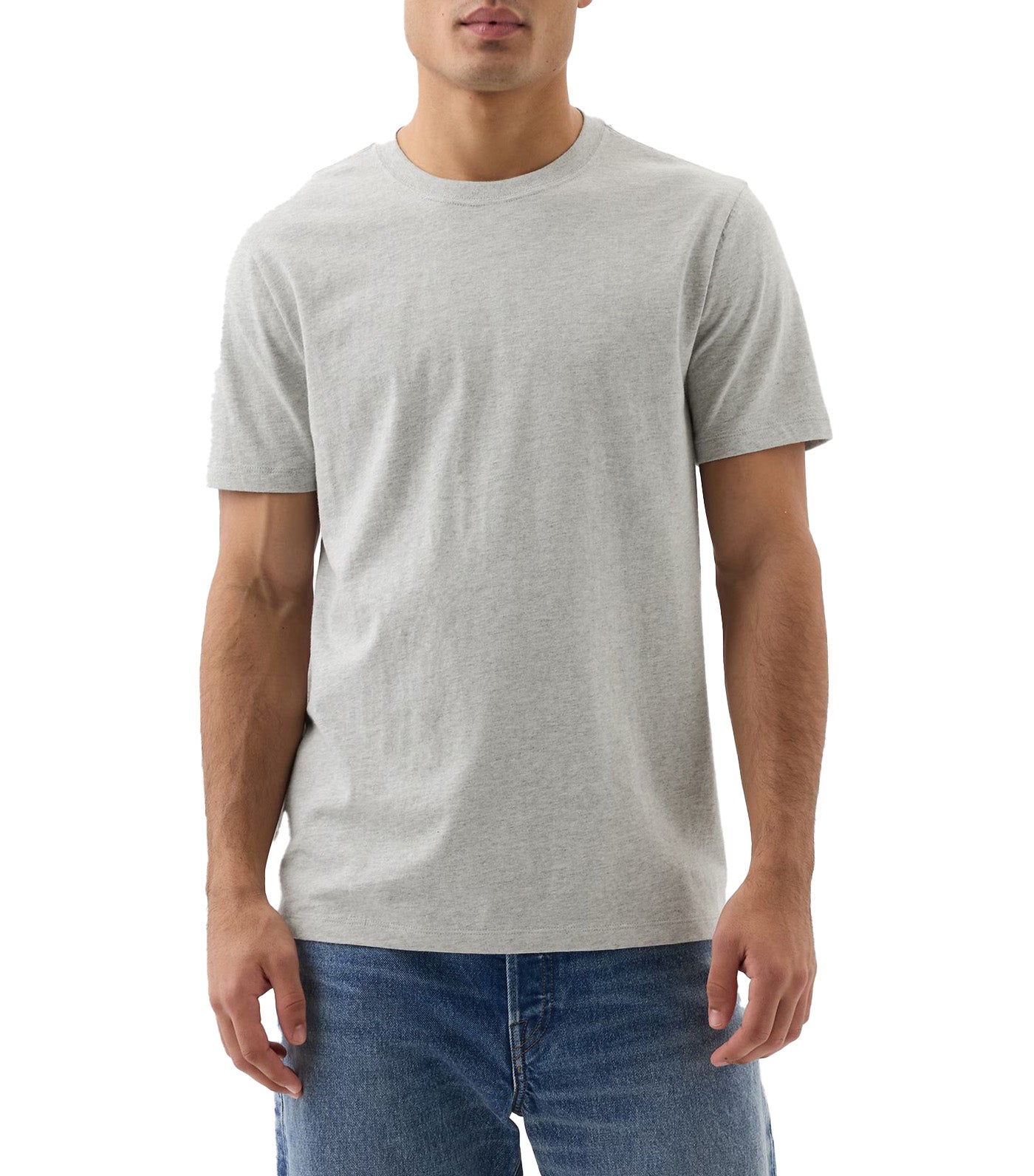 GAP Everyday Soft Crewneck T-Shirt Heather Gray