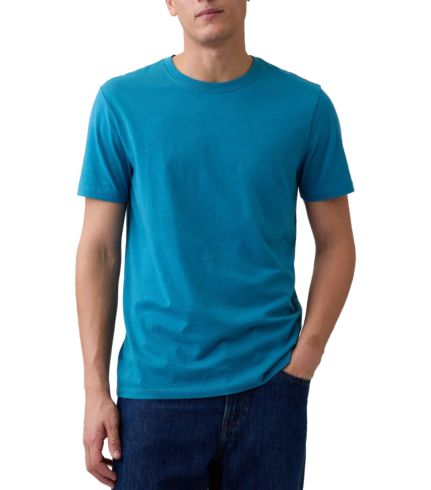 GAP Everyday Soft Crewneck T-Shirt Slate Teal Blue