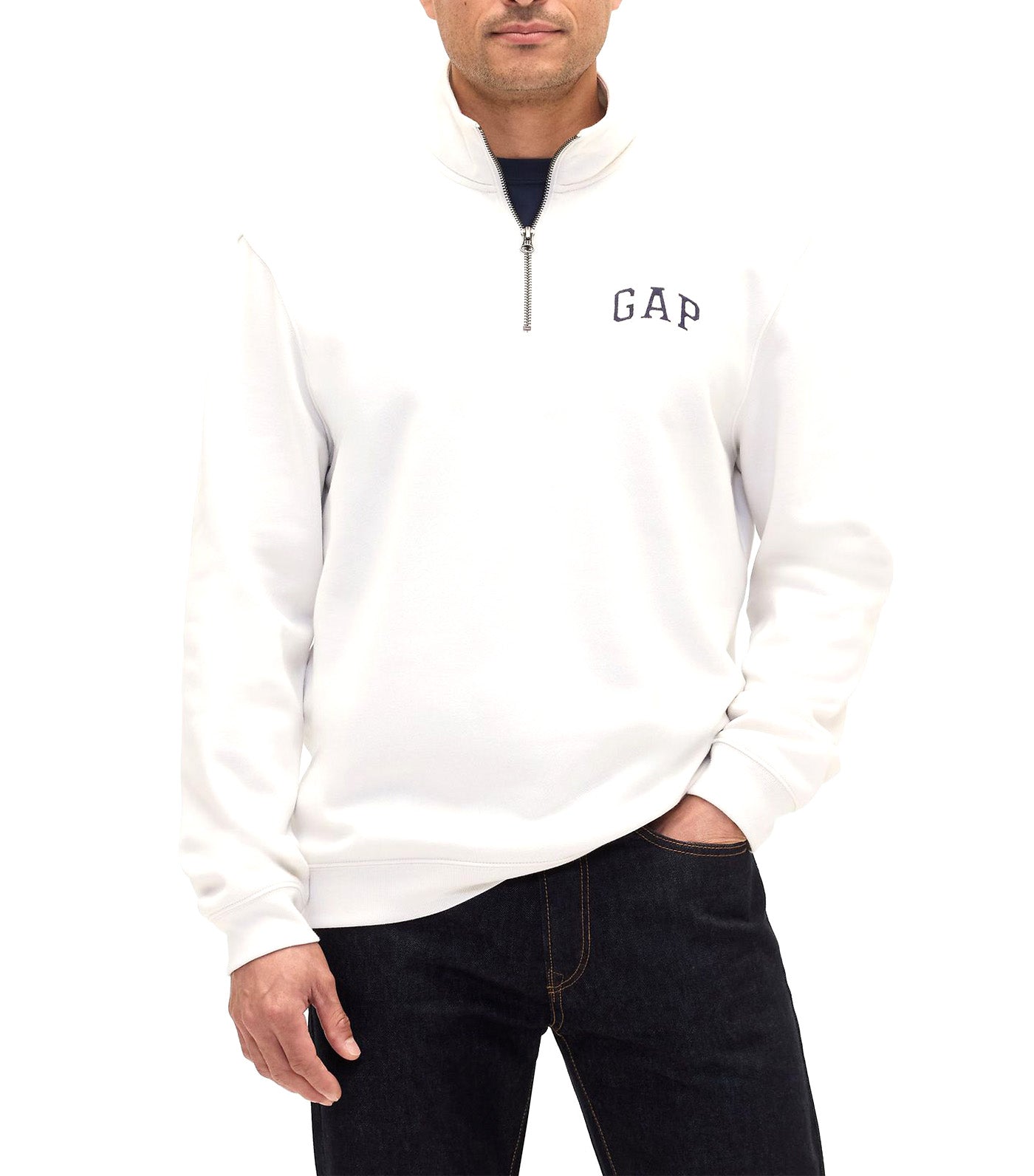 Relaxed Logo Quarter-Zip Sweatshirt