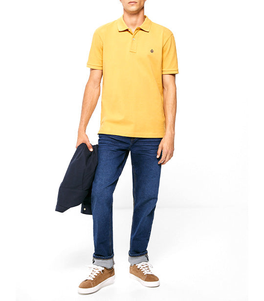 Basic Piqué Polo Mustard