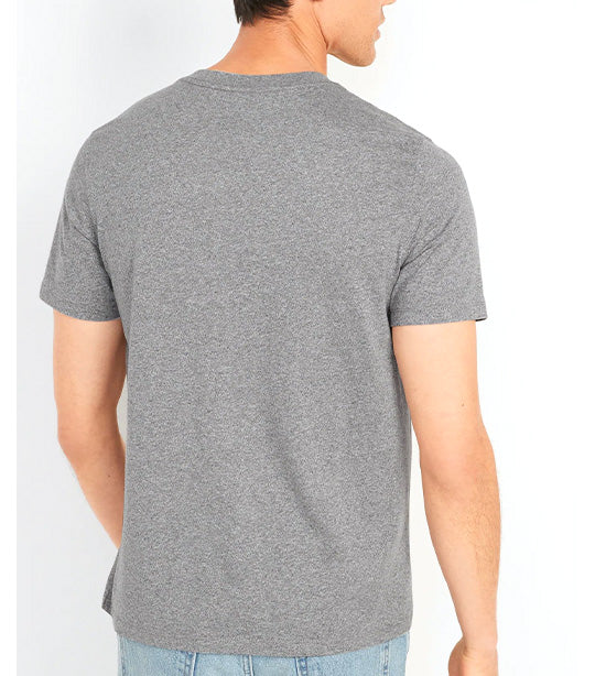 Soft-Washed V-Neck T-Shirt for Men Light Gray