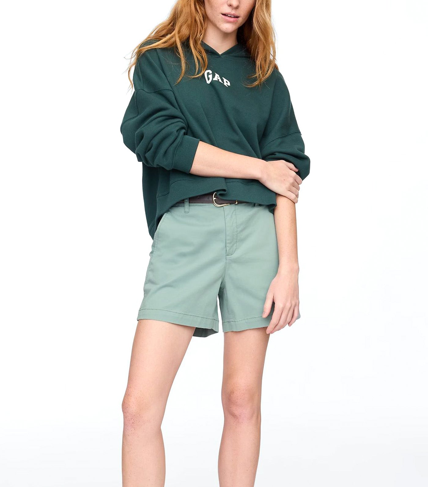 5" Mid Rise Downtown Khaki Shorts