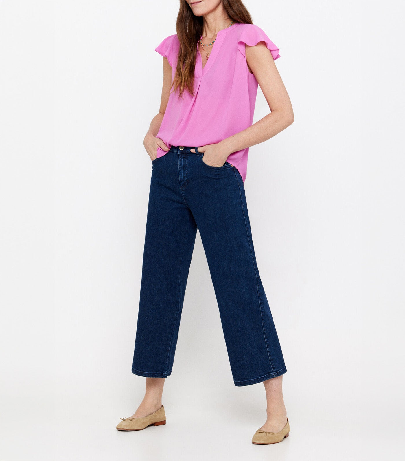 Ruffle Sleeve Blouse Lilac