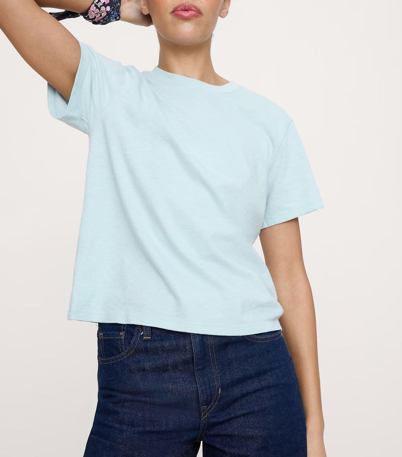 Cotton Slub Crew-Neck T-Shirt