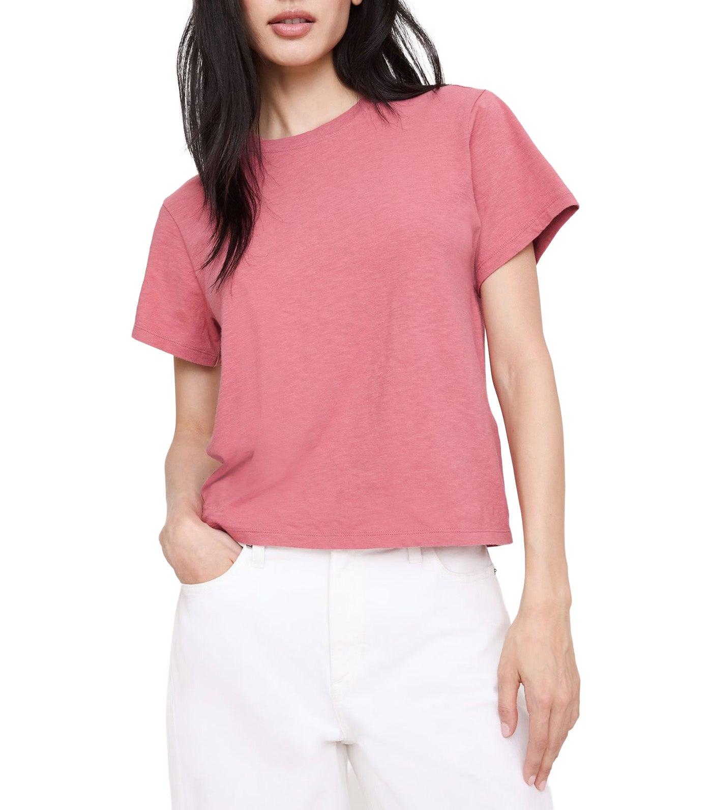Cotton Slub Crew-Neck T-Shirt