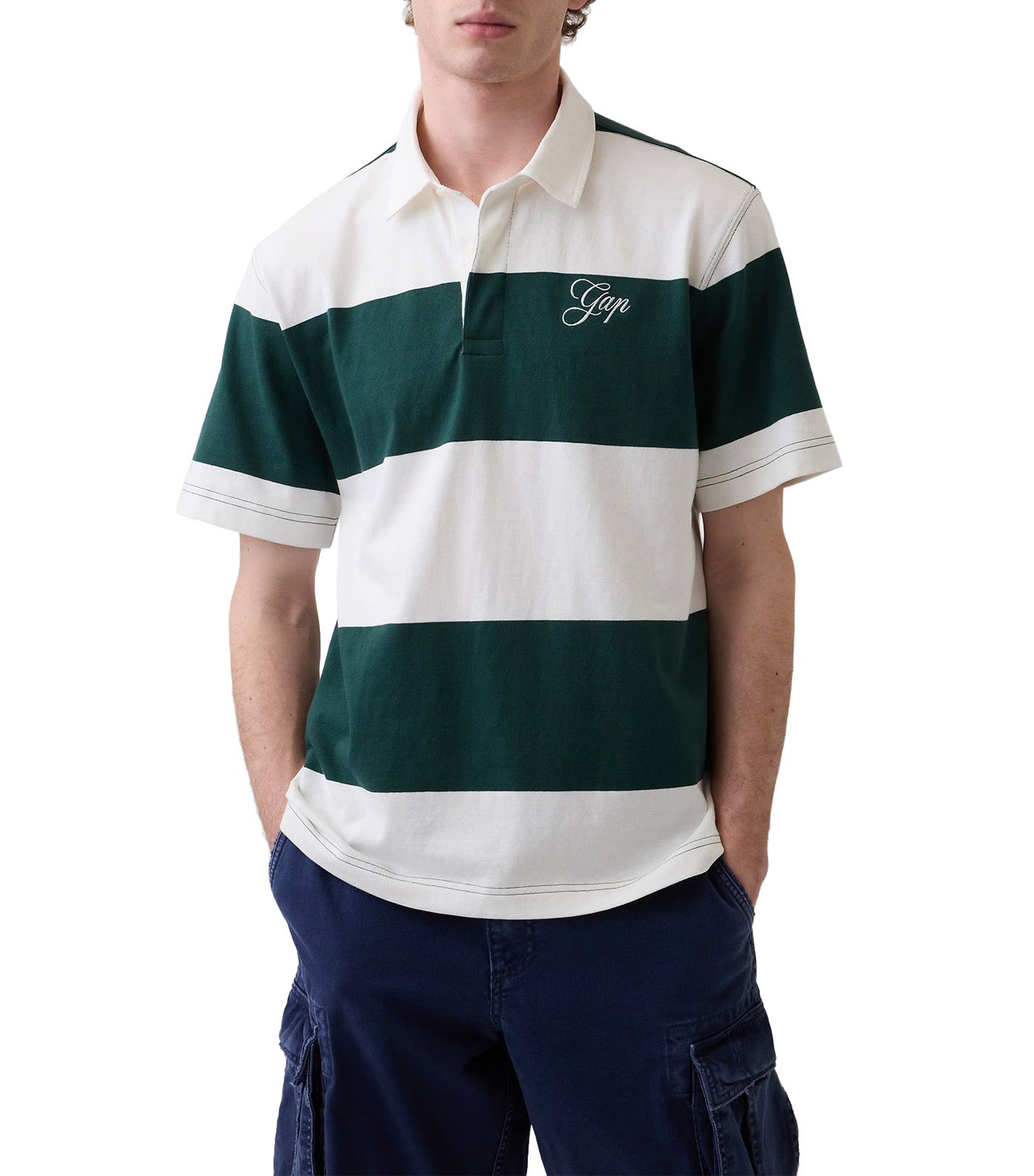 Relaxed Logo Rugby Shirt Deep Hunter