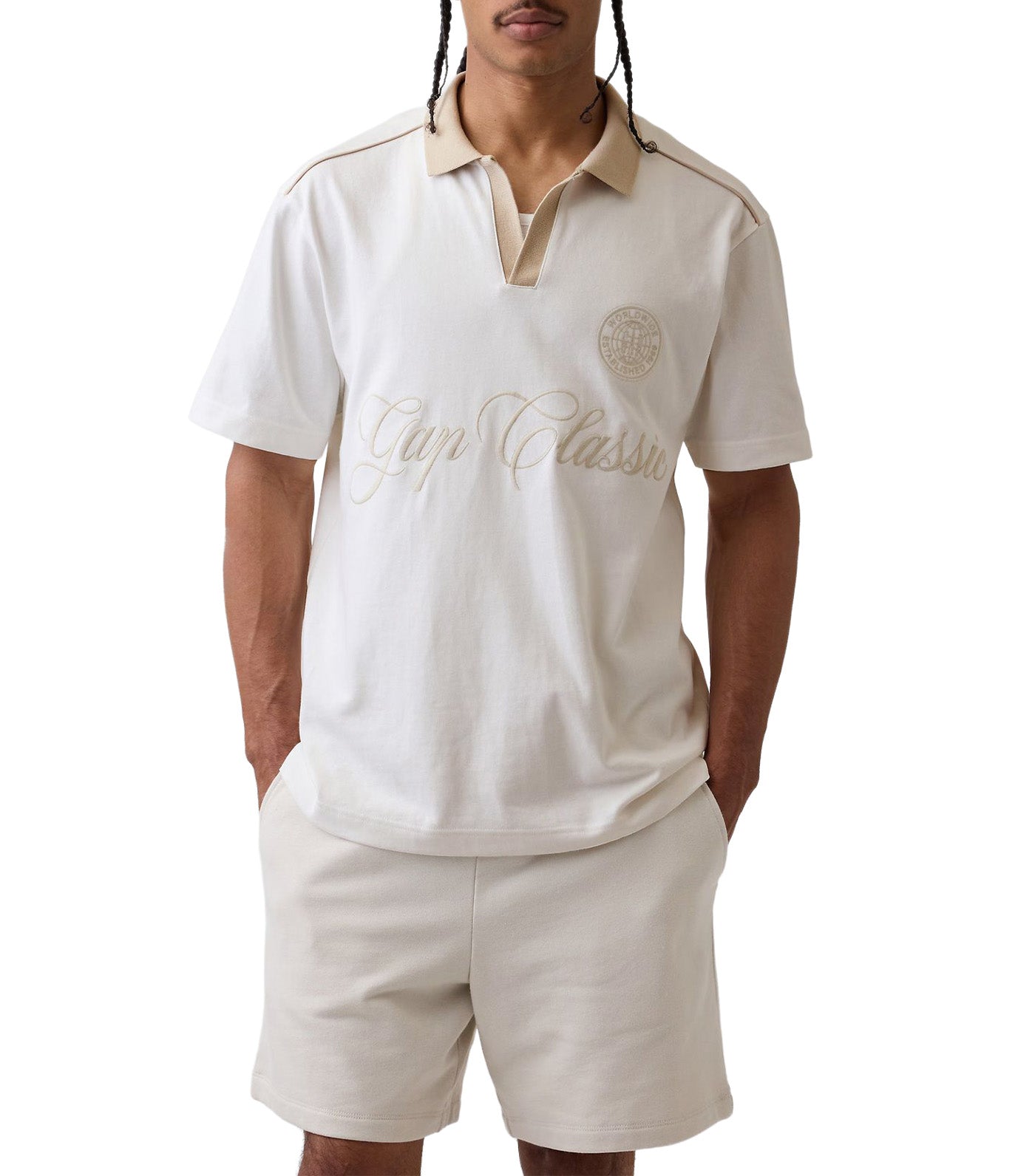 Relaxed Logo Rugby Shirt New White