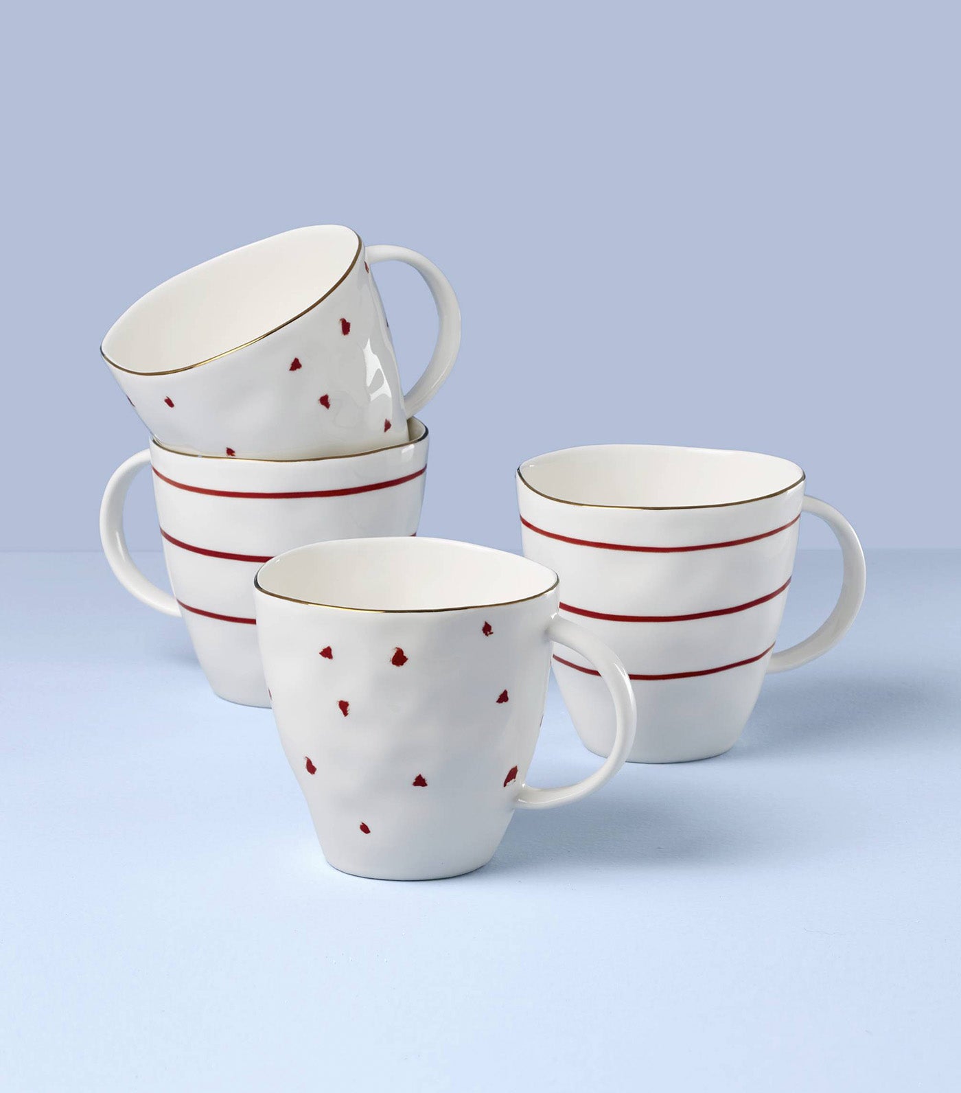 Garnet Bay Dinnerware Collection White and Red