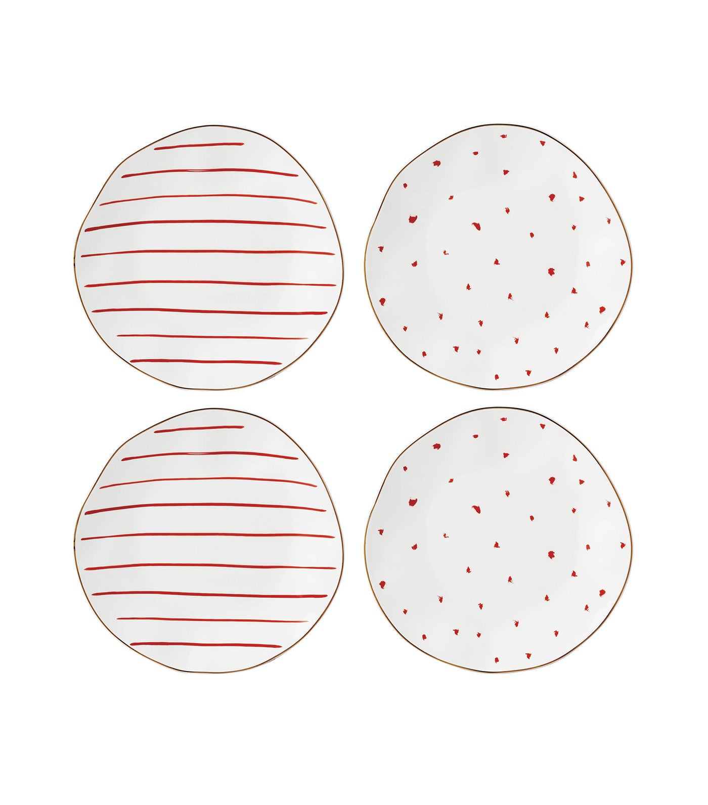 Garnet Bay Dinnerware Collection White and Red