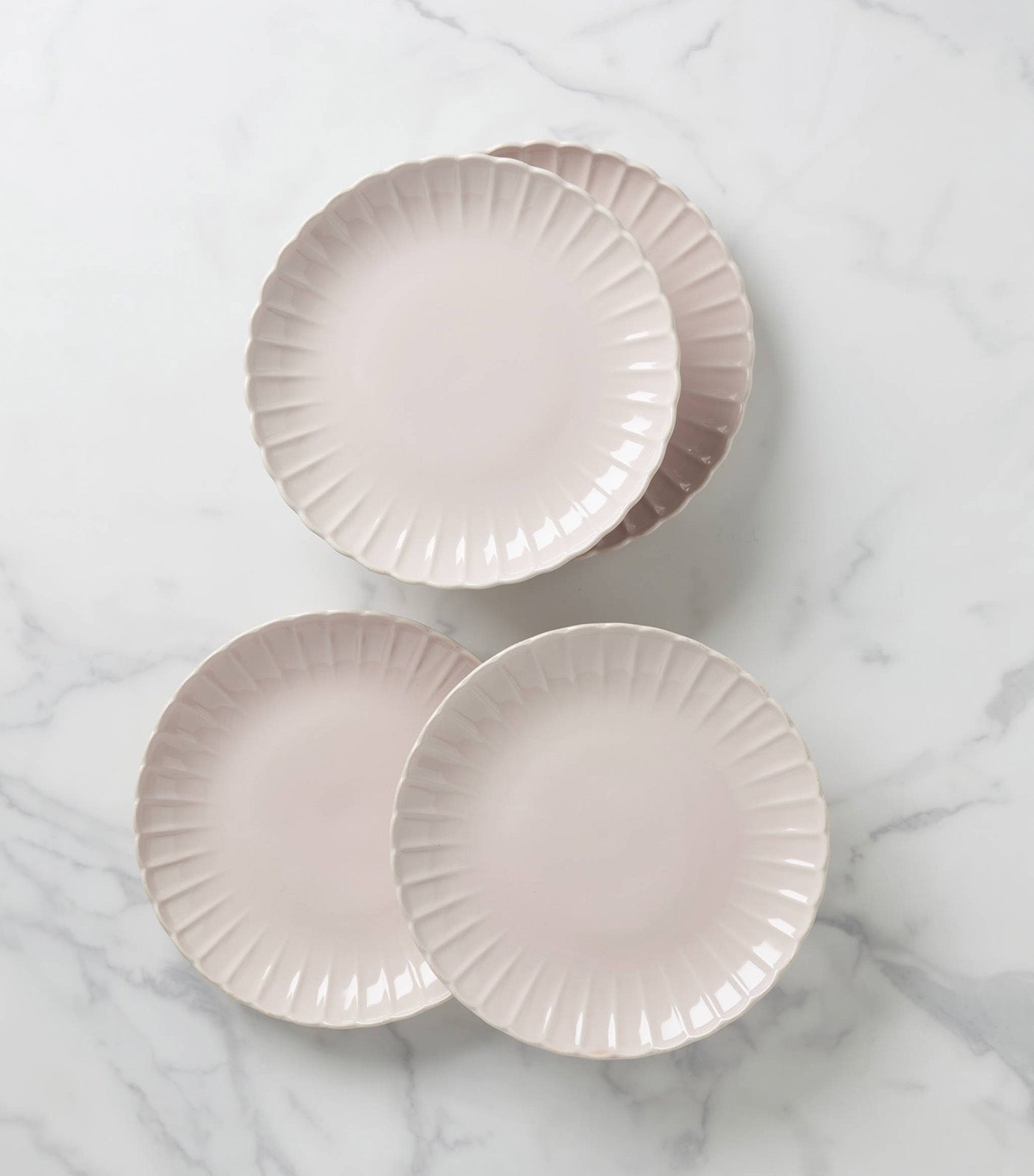 French Perle Scallop Dinnerware Collection Blush