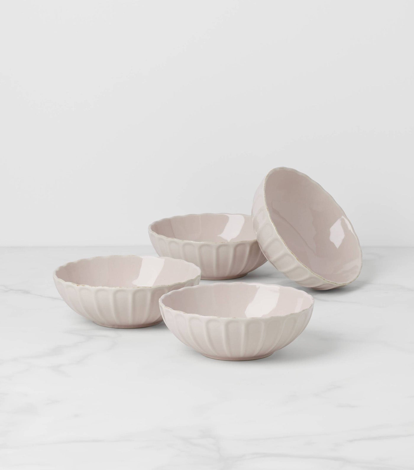 French Perle Scallop Dinnerware Collection Blush