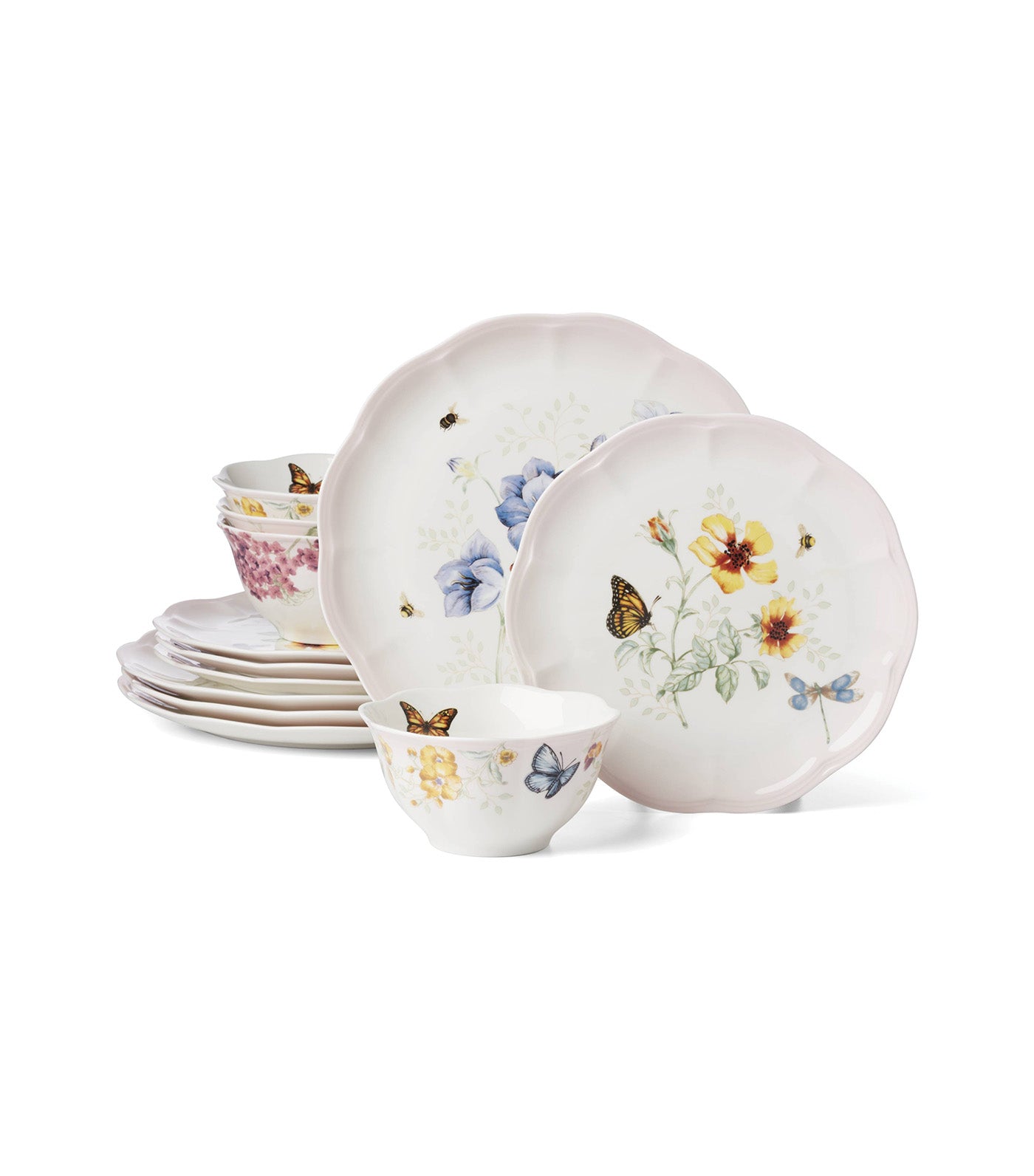 Butterfly Meadow Classic Dinnerware Collection Pink Ombre