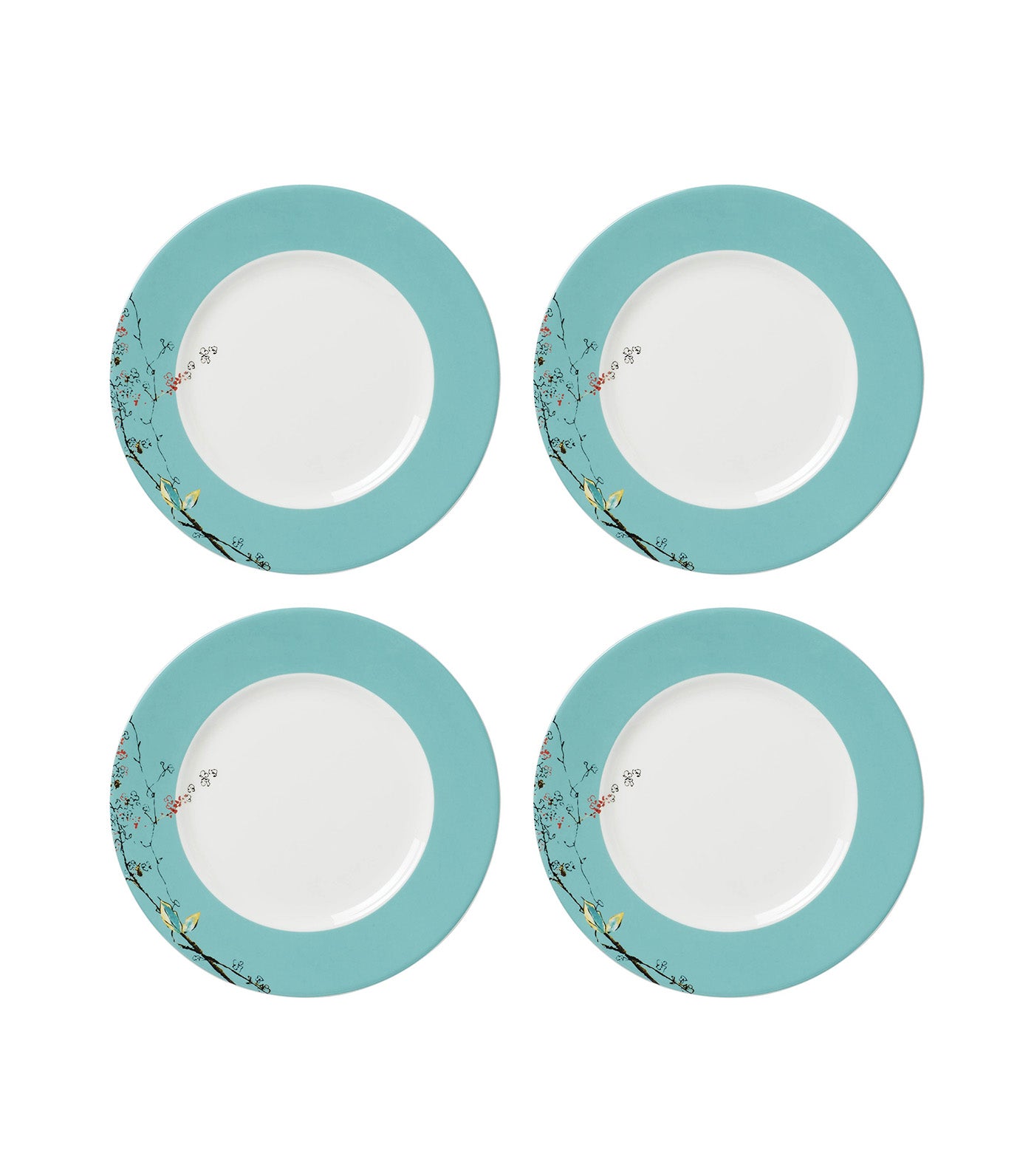 Chirp Dinnerware Collection White and Teal