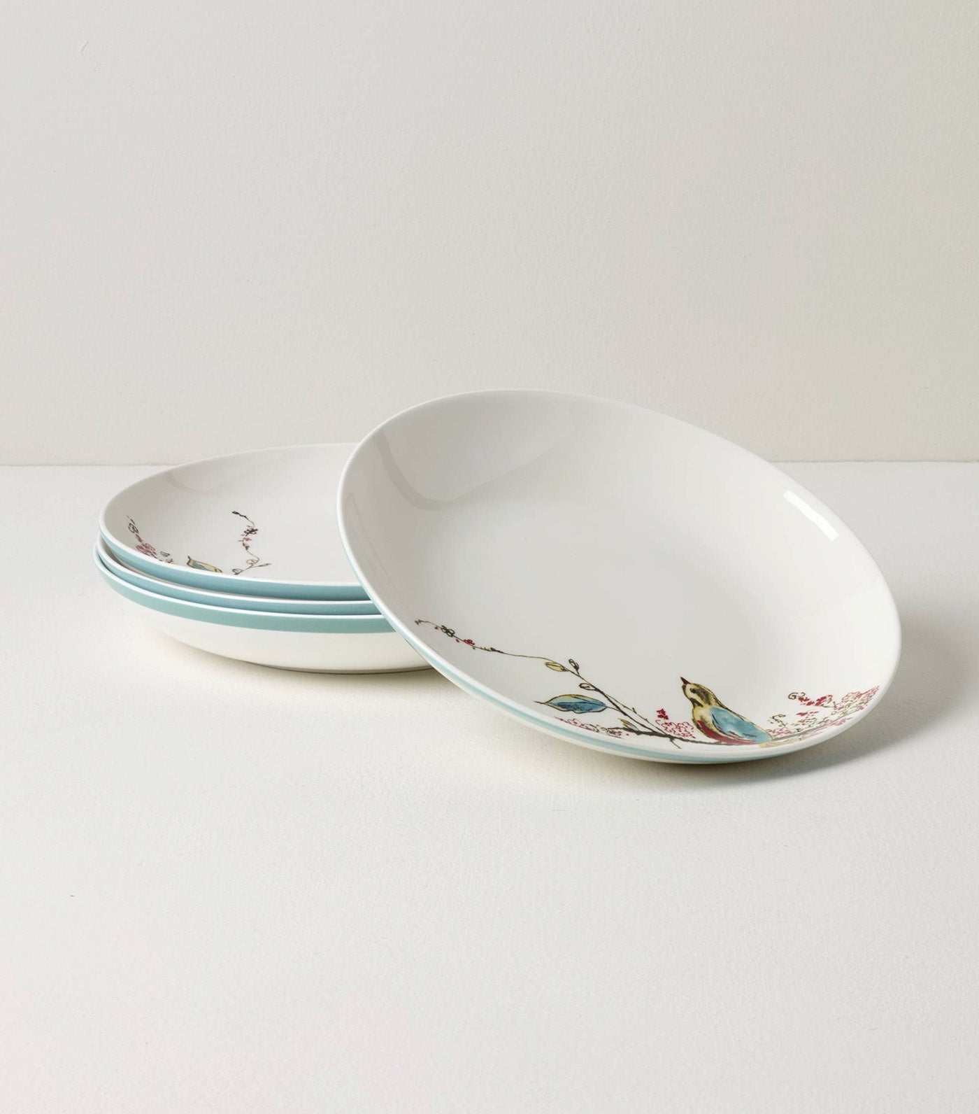 Chirp Dinnerware Collection White and Teal