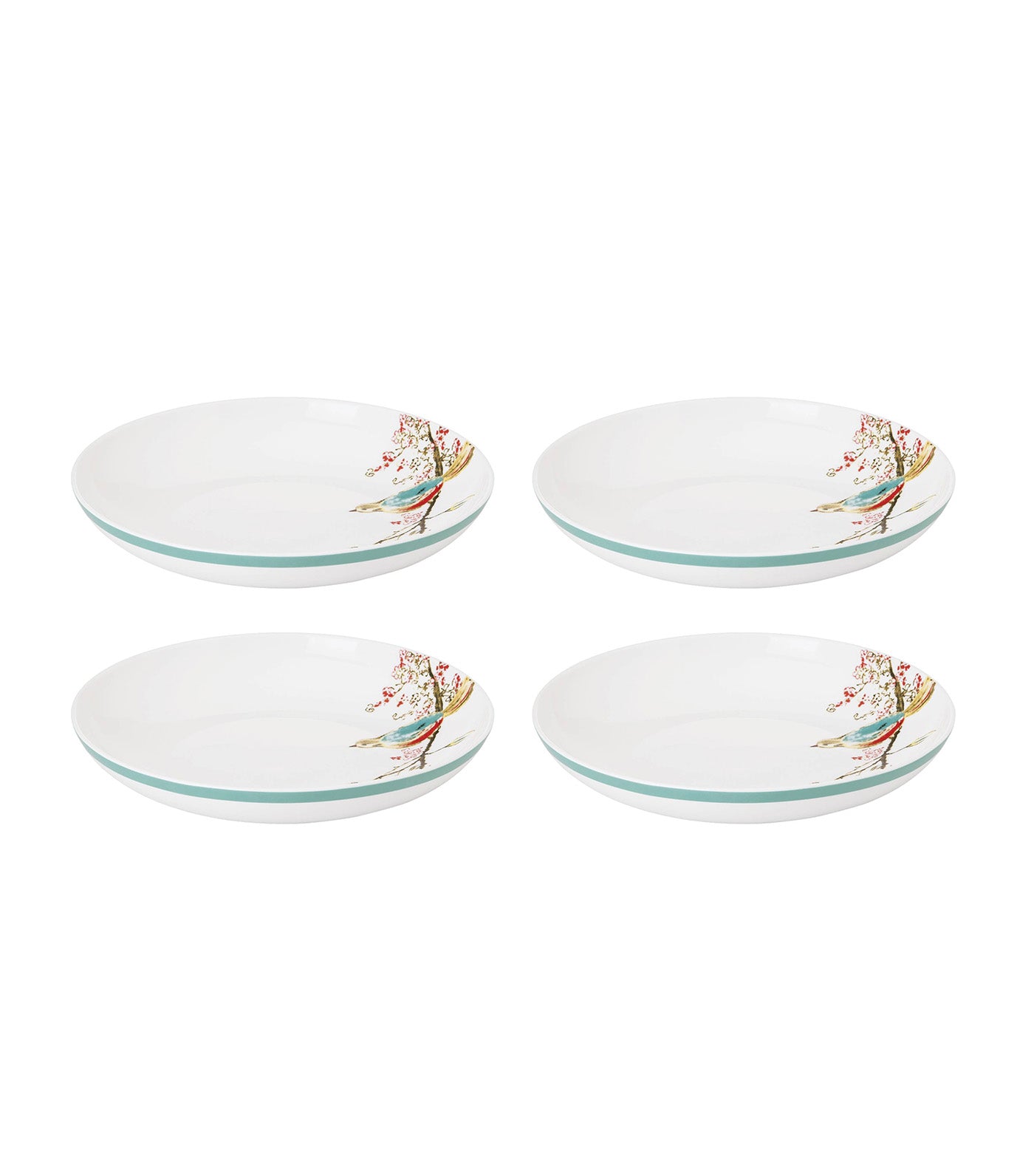 Chirp Dinnerware Collection White and Teal