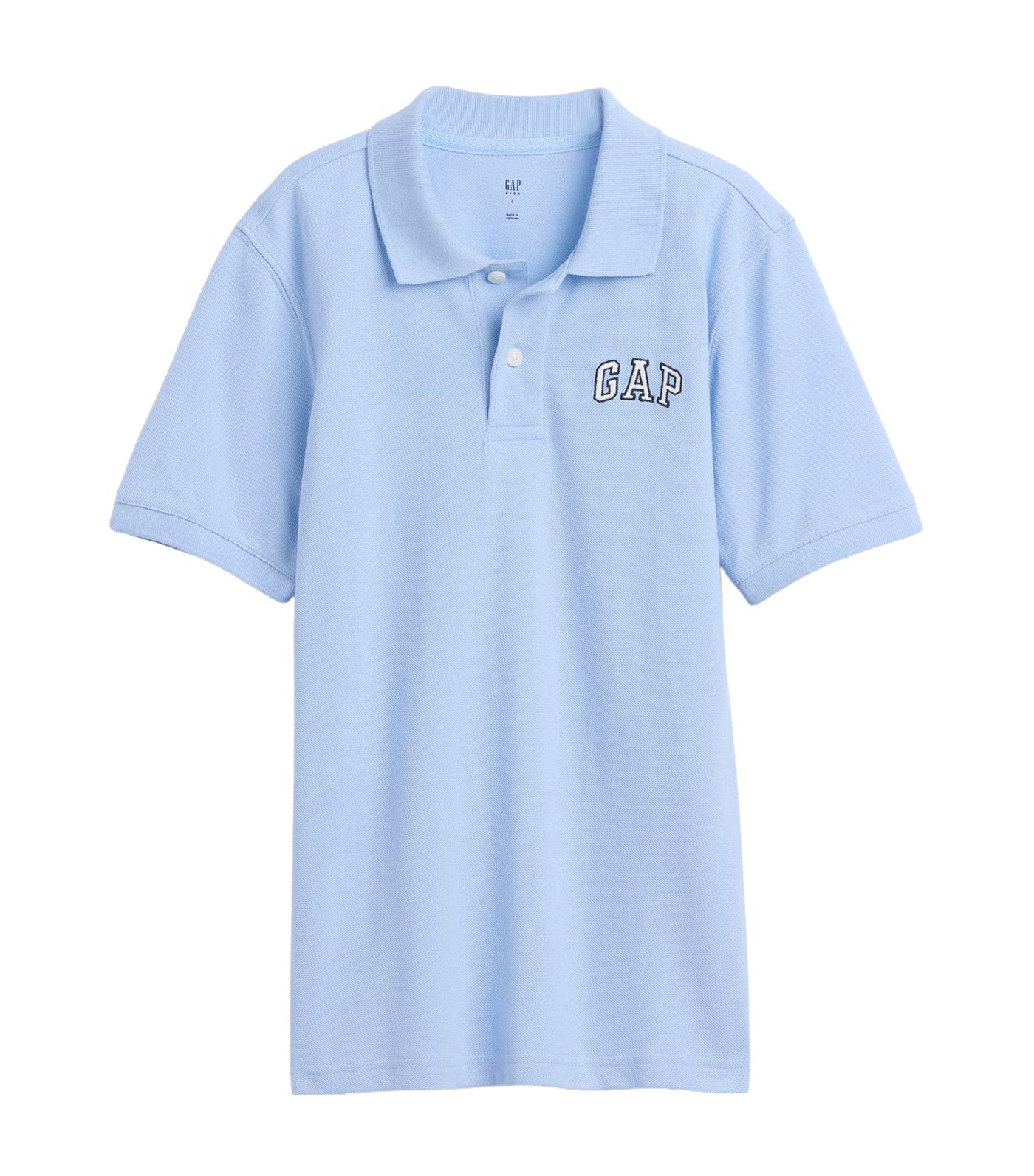 Logo Pique Polo Shirt Wind Blue