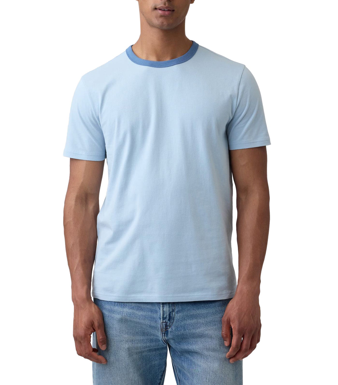 Everyday Soft Ringer Crewneck T-Shirt Sail Blue