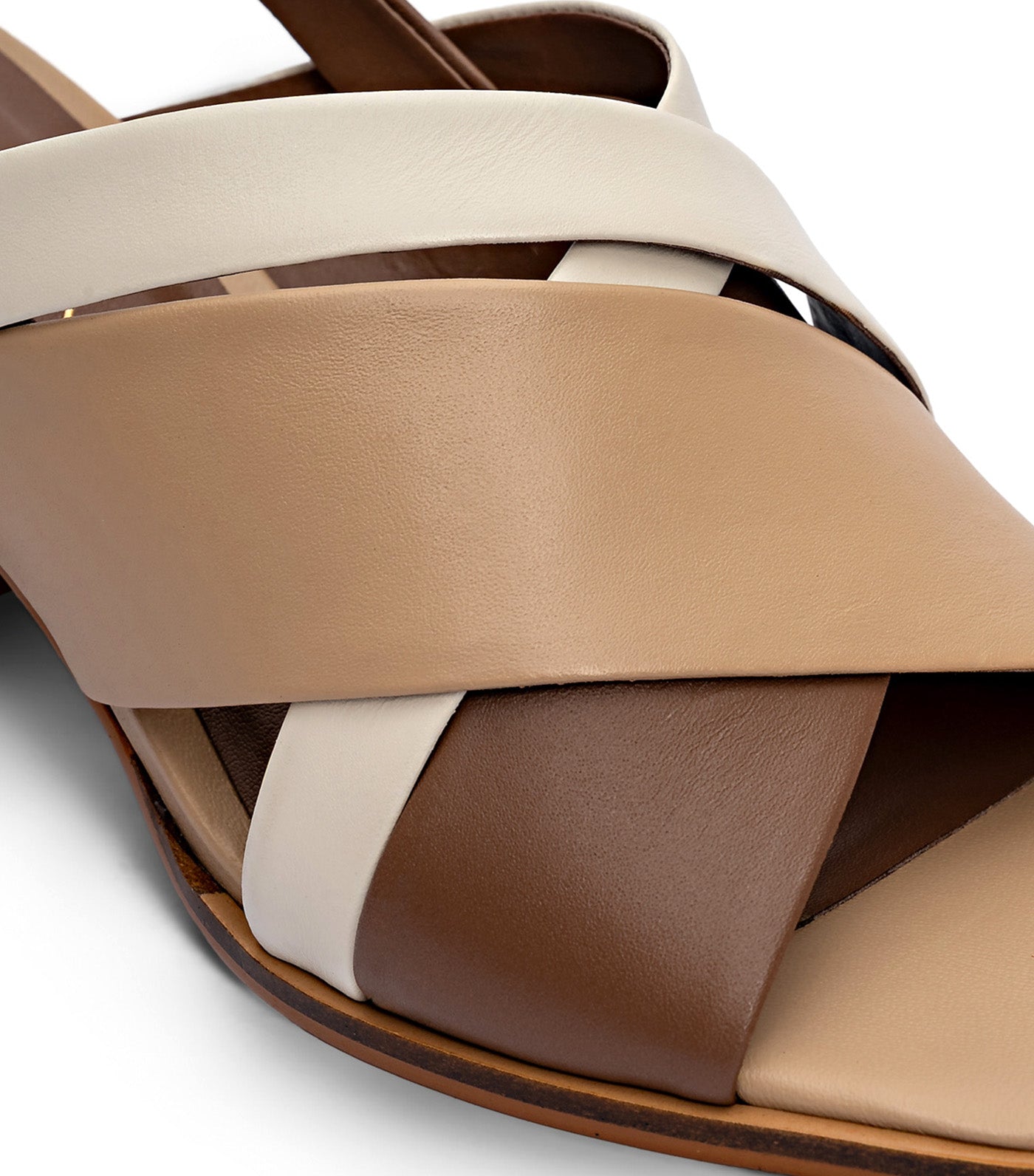 Two-Tone Heeled Sandals