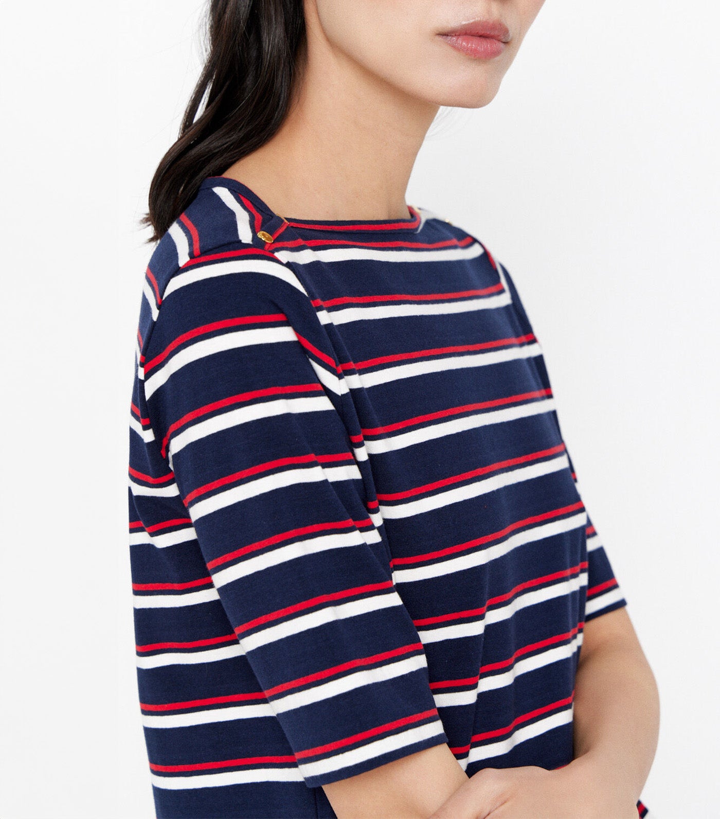 Basic Boat Neckline T-Shirt Multi