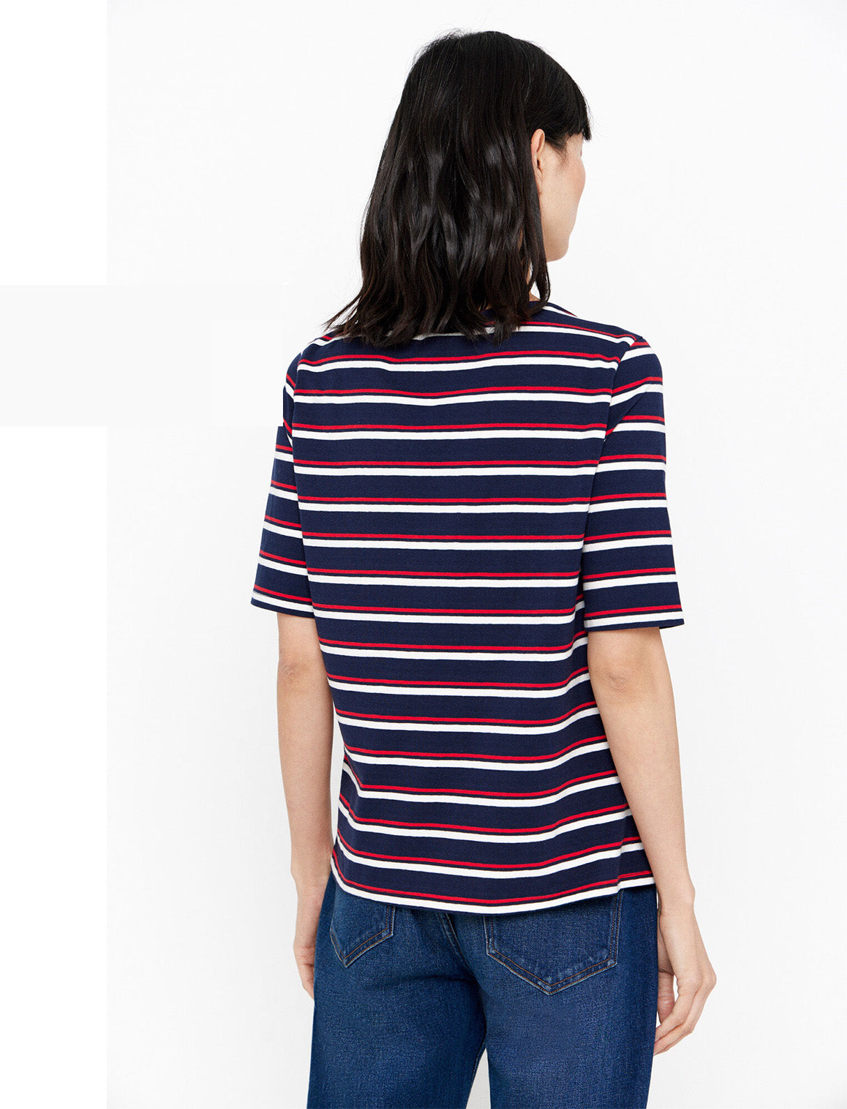 Basic Boat Neckline T-Shirt Multi