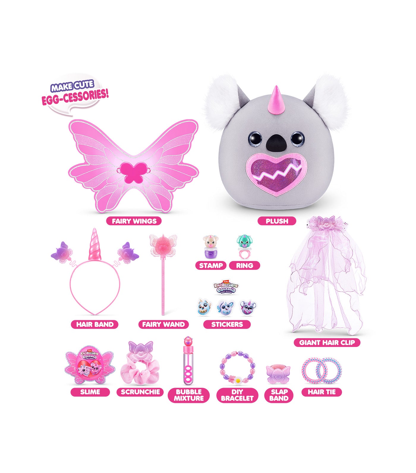 Eggzania Fairymania S1 Plush Large Pink