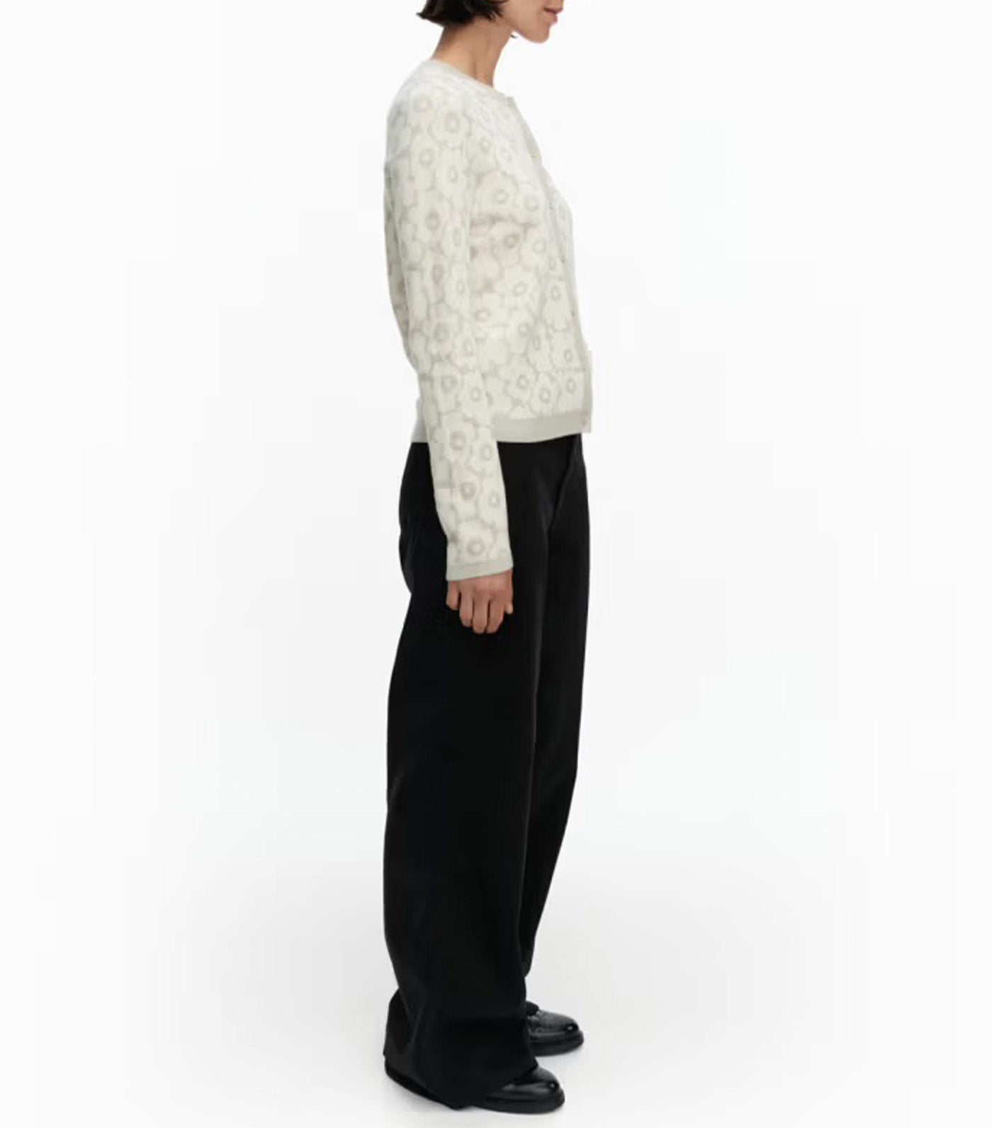 Arvaus Unikko Knitted Cardigan Off-White/Light Gray