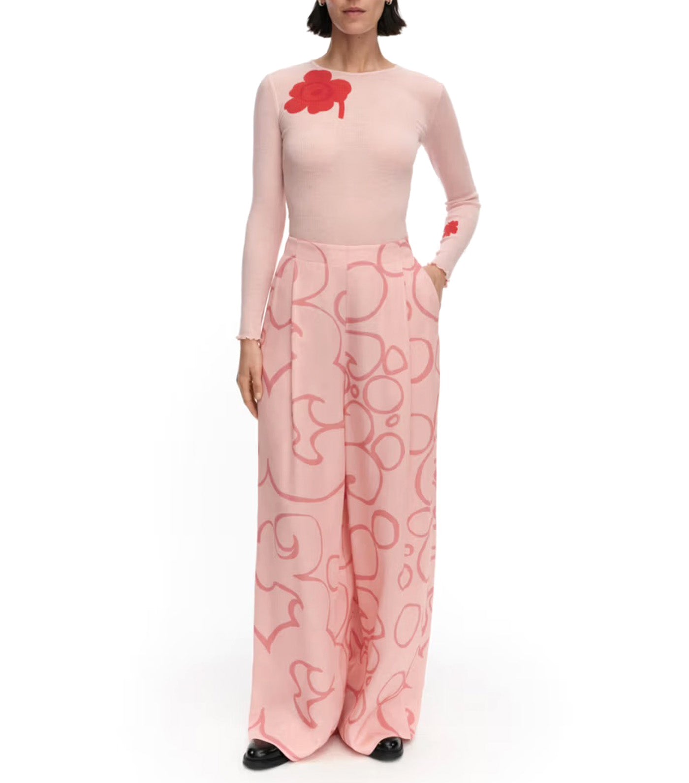 Nähtävyys Keidas Trousers Light Pink/Light Pink