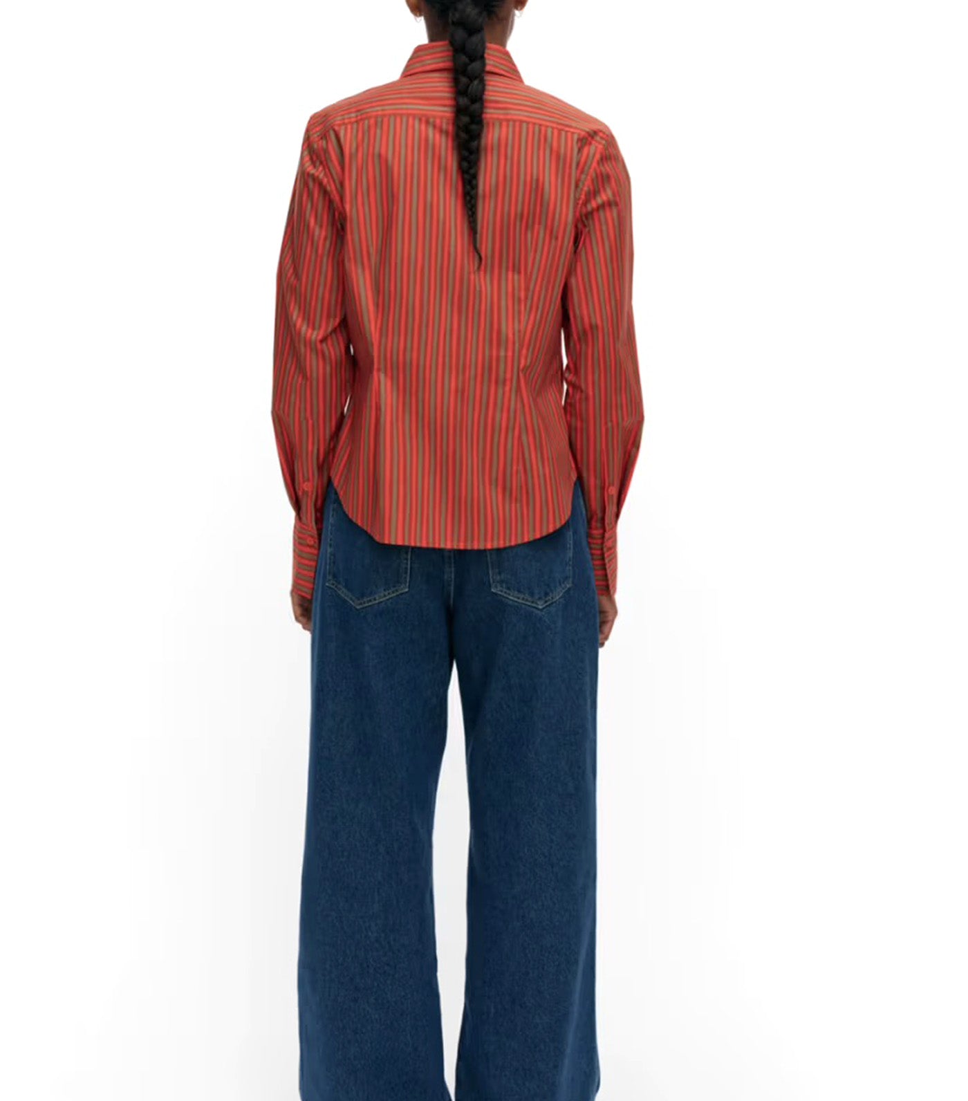 Innota Piccolo Cotton Shirt Dark Orange/Beige