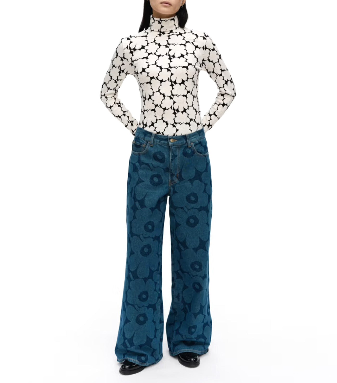 Maridenim Wide Unikko Jeans Mid Indigo
