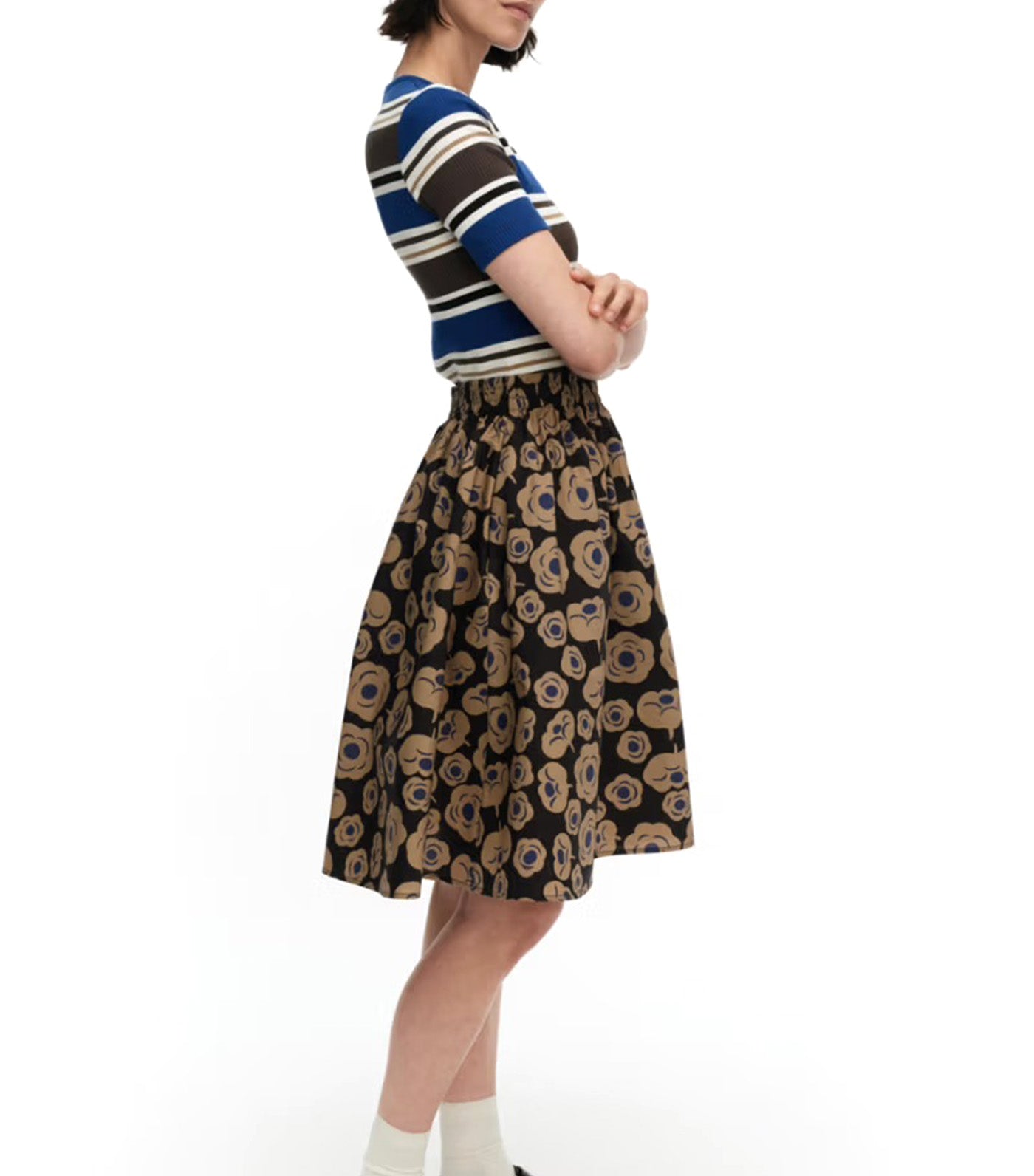 Poiminnot Tumma Skirt Black/Beige/Blue