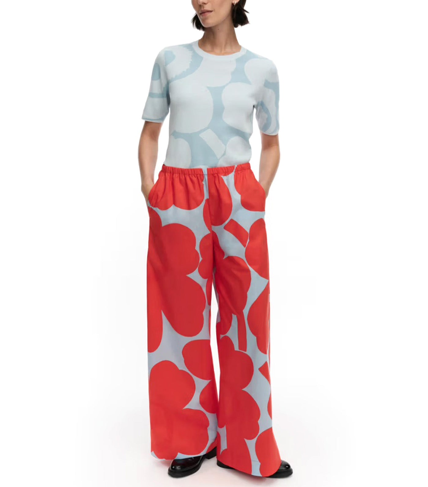 Kappale Unikko Trousers Red/Light Blue