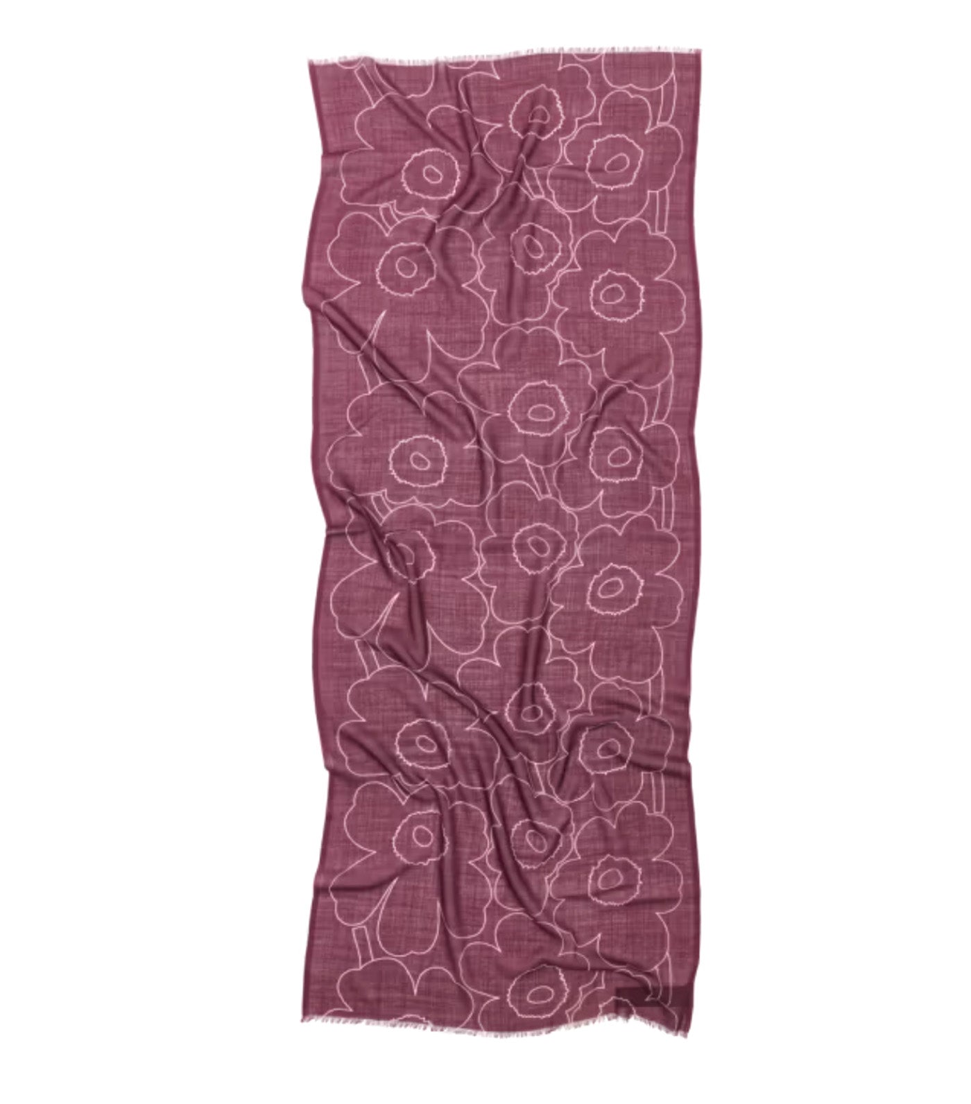 Fiore Piirto Unikko Scarf Dark Purple/Light Pink