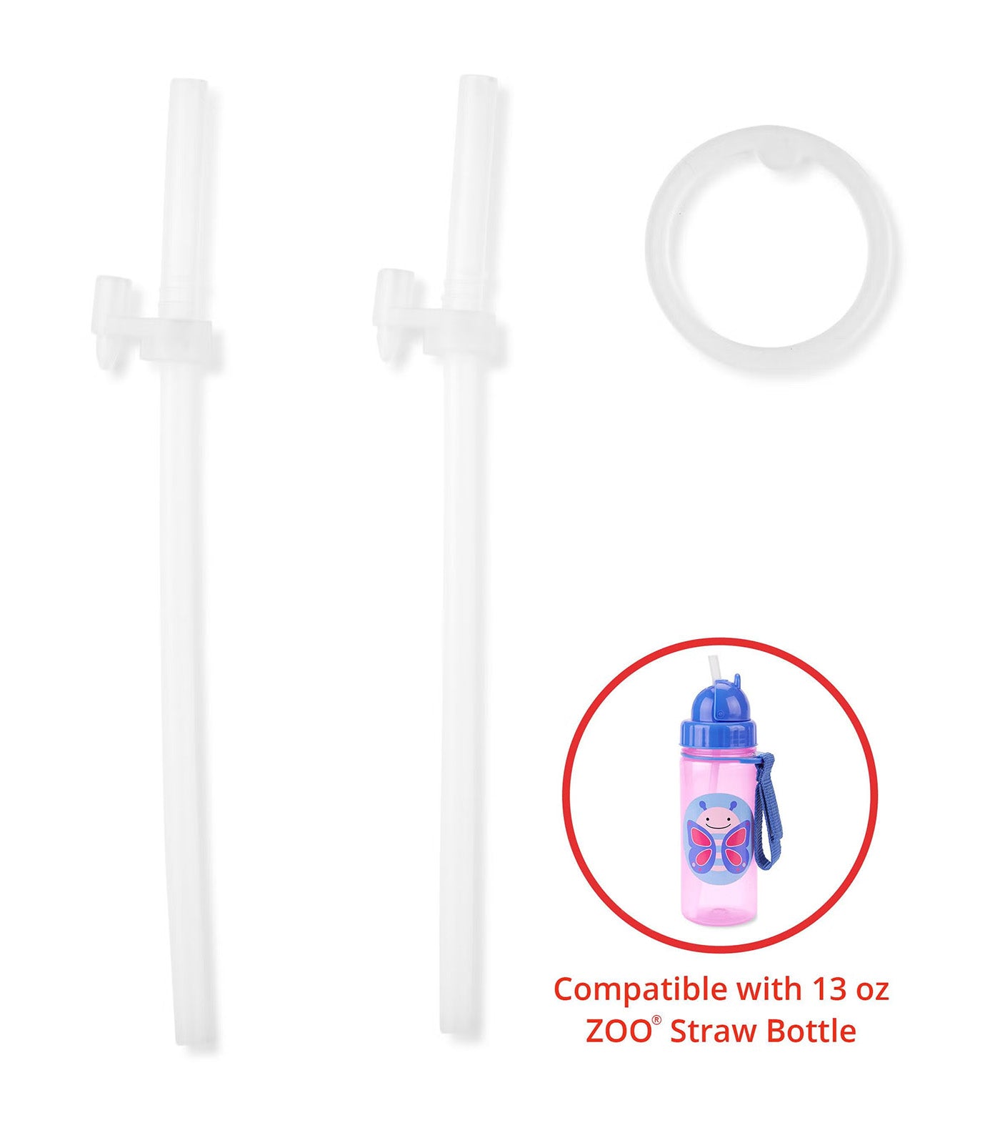 Straw Bottle 13oz. Xtra Straw 2Pcs.