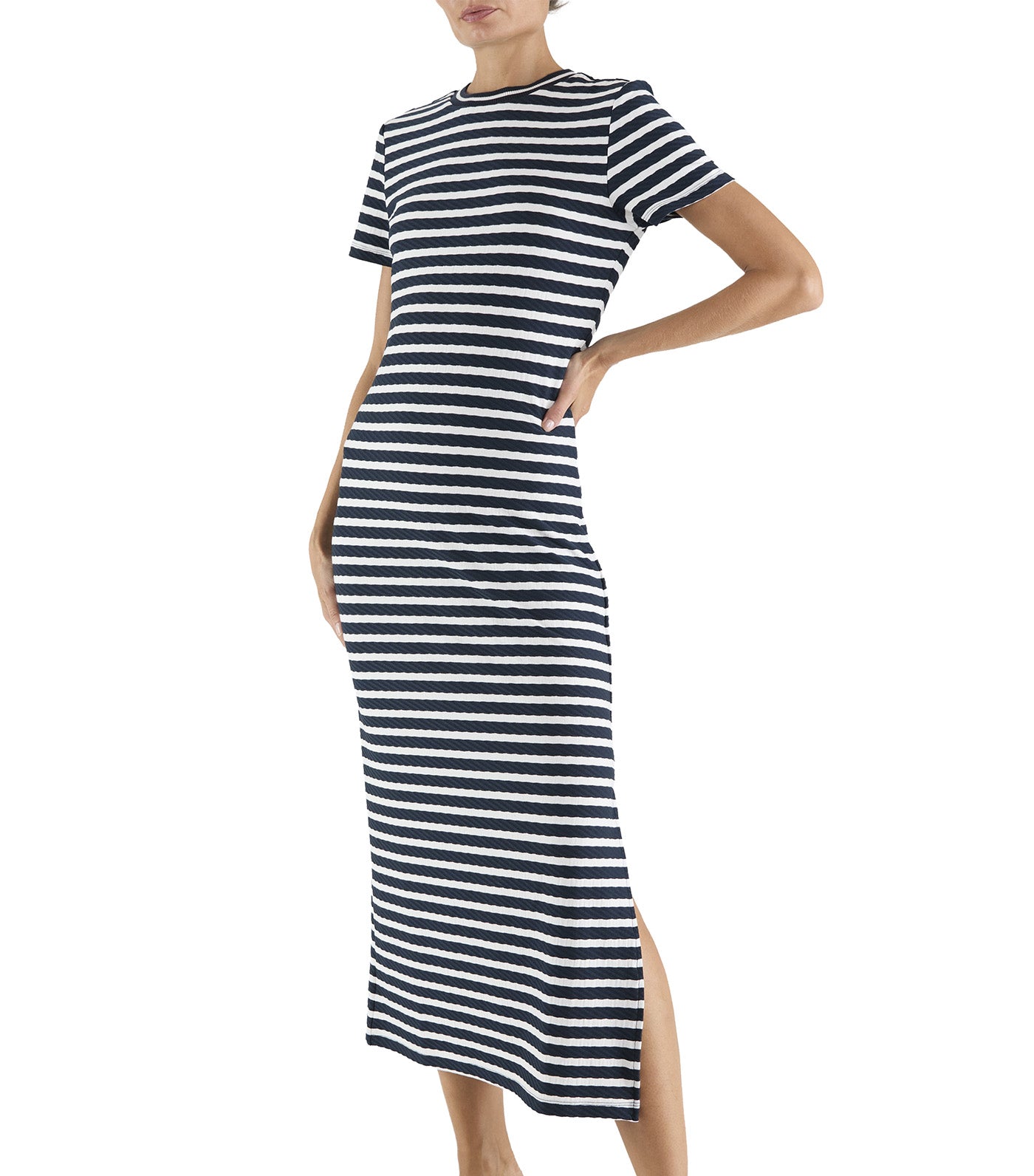 Skye Stripe Maxi Dress Navy Stripe