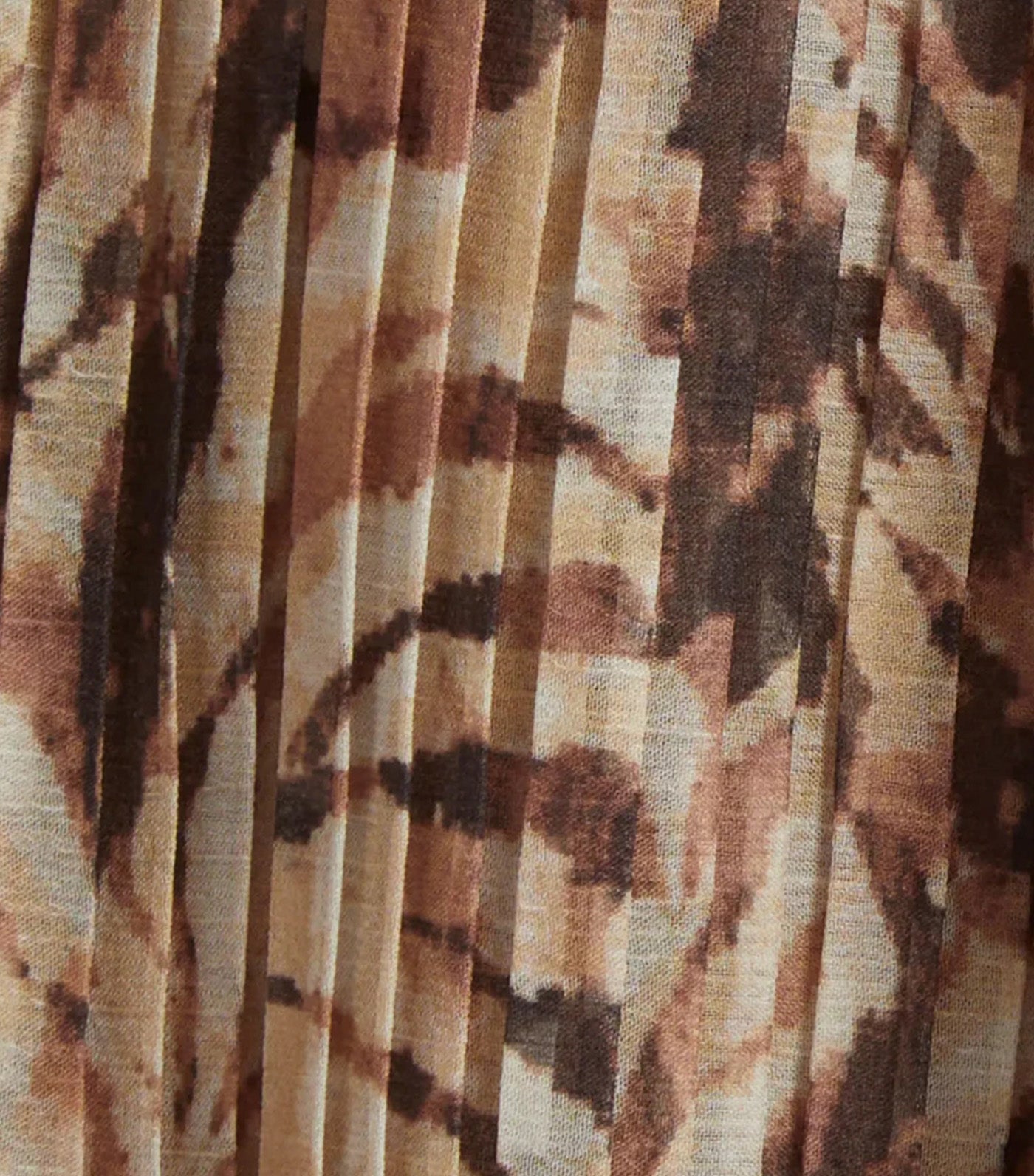 Soraya Pleated Puff-Sleeve Blouse Brown Tulum