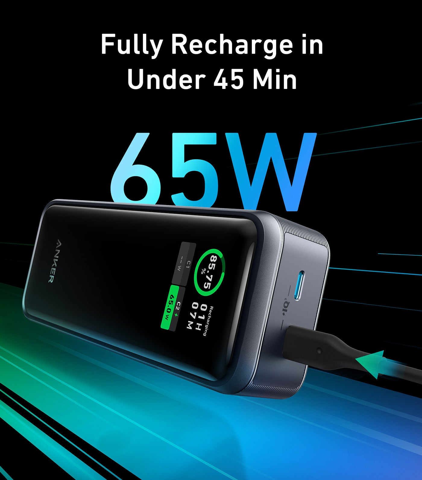 Prime 12,000MAH Power Bank 130W - Black Iteration 1