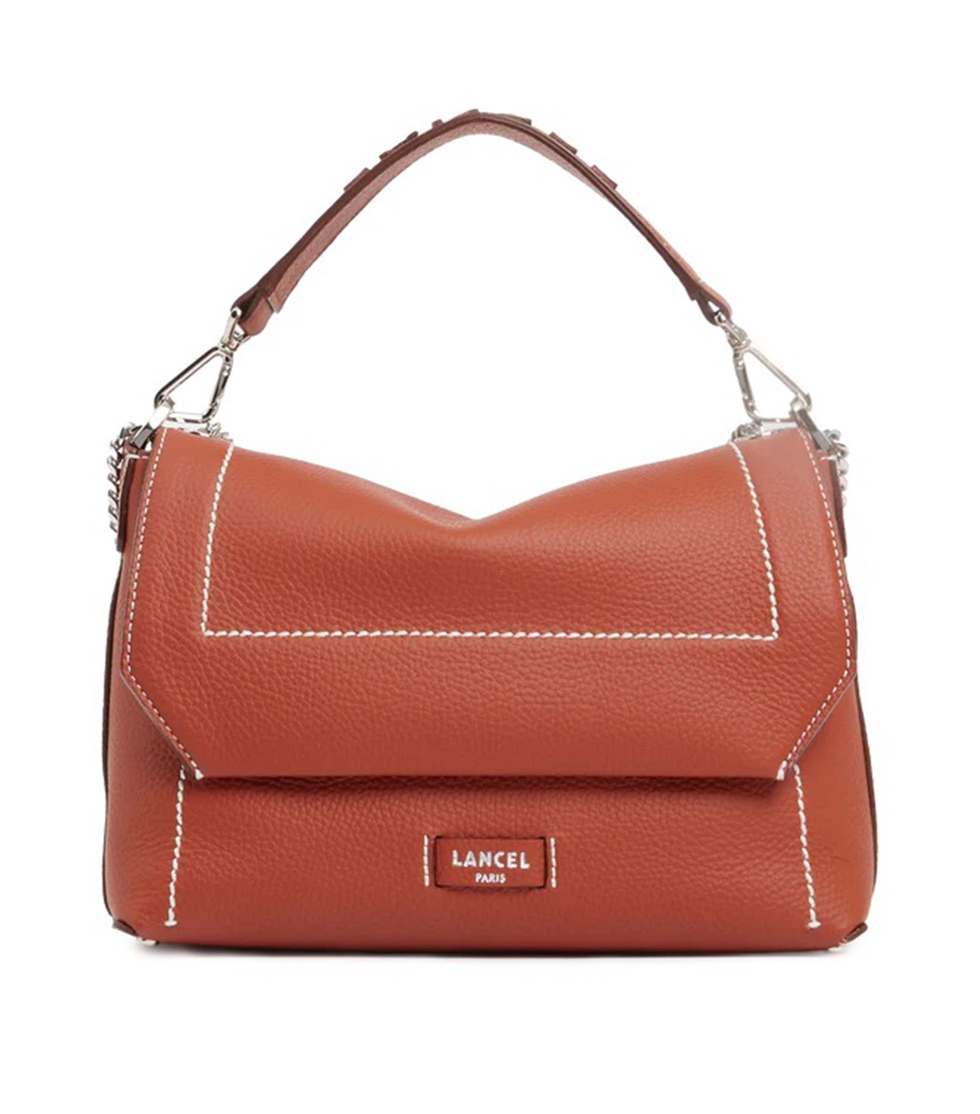 Lancel Ninon Soft de Lancel M Flap Bag D0 Brick