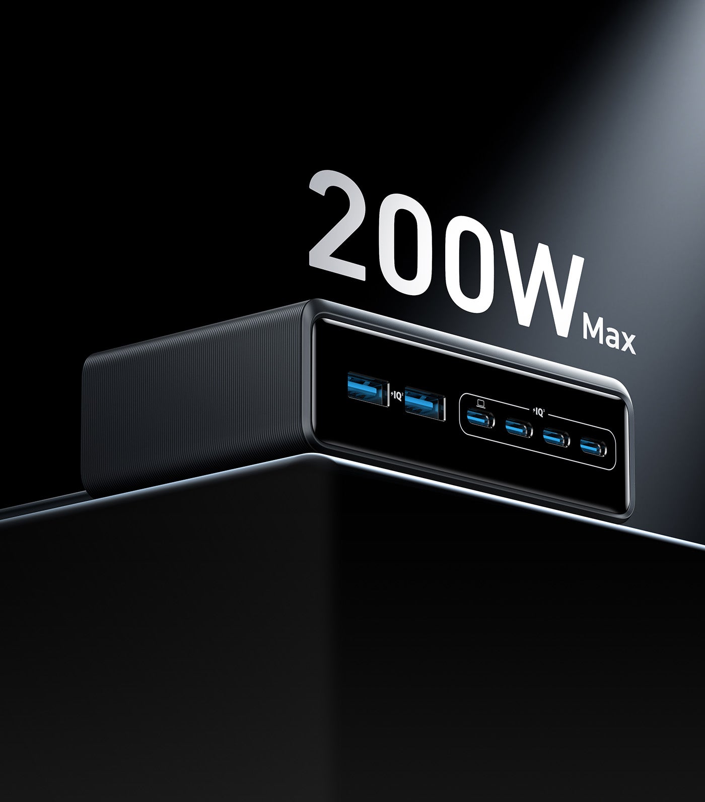 Prime Charger 200 W, 6 Ports, GaN Silver