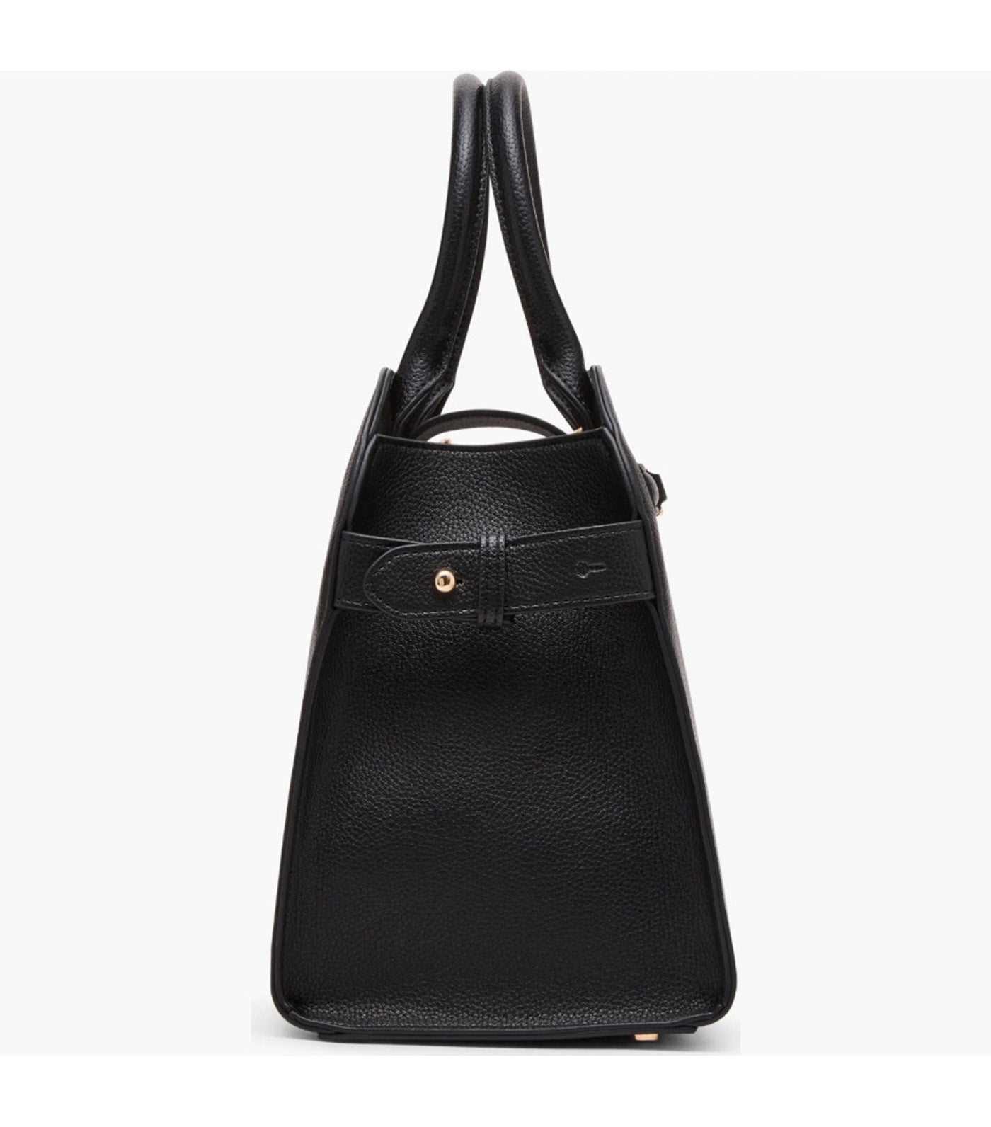 Medium Curved Satchel with Convertible Strap Black